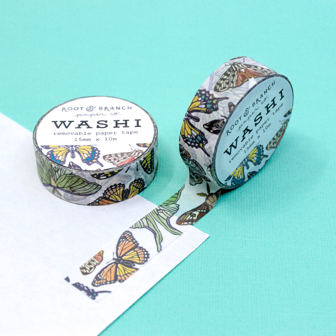 Butterflies Washi Tape | Foil Butterflies Washi Tape | neutral Butterfly