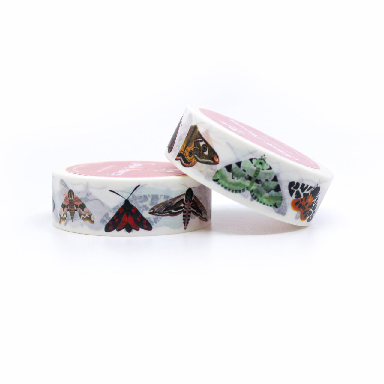  "British Moths Washi" features detailed illustrations of various moths native to the UK, perfect for adding a touch of nature and elegance to your crafts and projects.