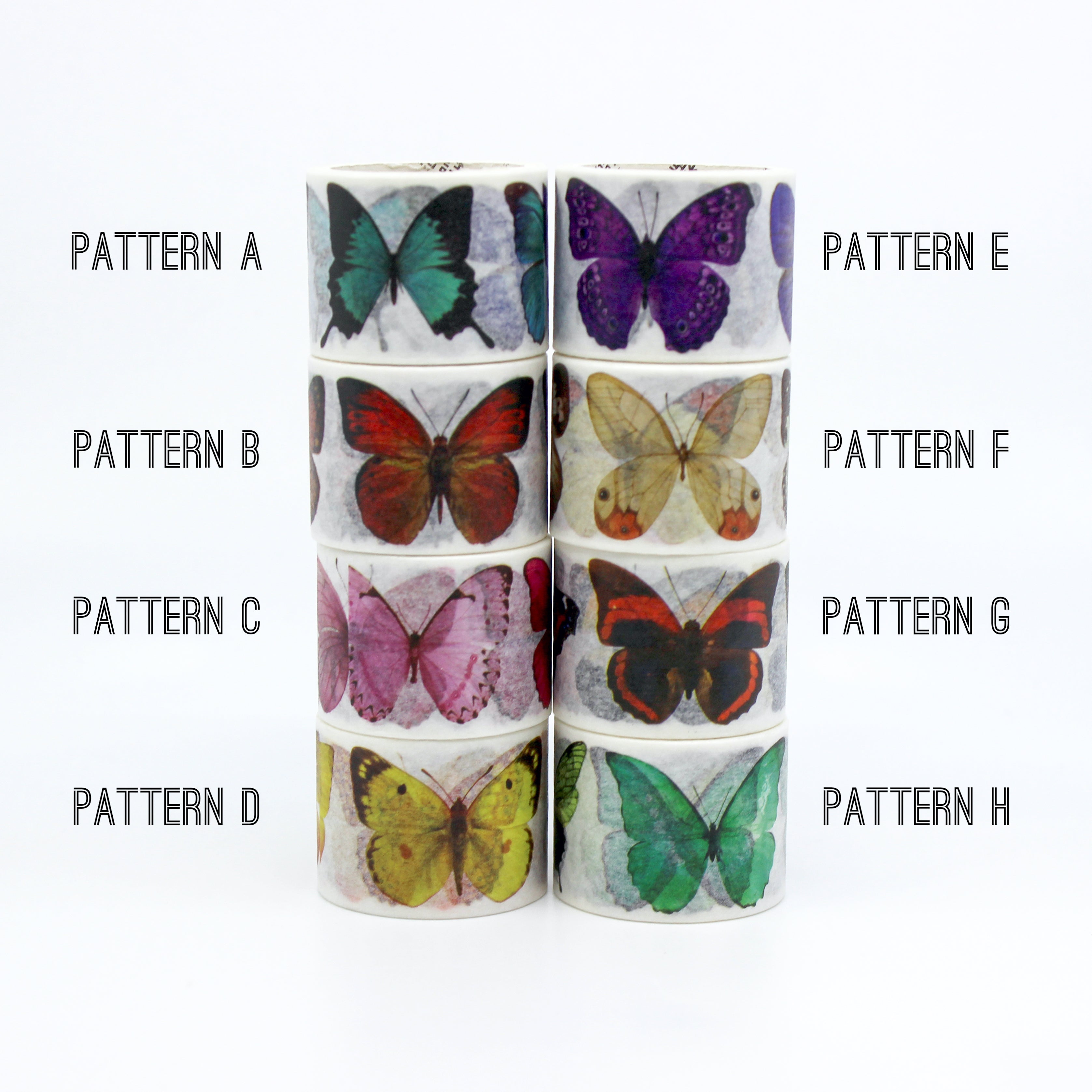 Elevate your crafts with our Colorful Bold Butterflies Pattern Washi Tape, featuring a striking pattern of vibrant and bold butterflies. Ideal for adding a colorful and lively touch to your projects. This tape is sold at BBB Supplies Craft Shop.