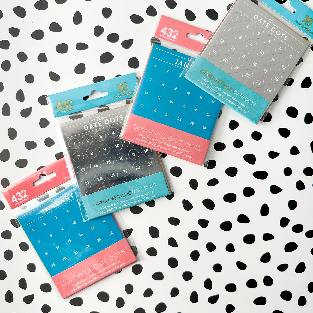 Dated Dots Sticker Sheets, Erin Condren Stickers