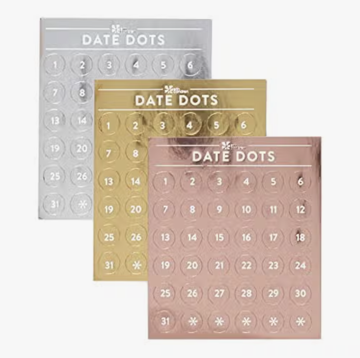 Keep track of your dates with our Date Dots Planner Sticker Pack. This pack includes a variety of circular stickers with date numbers, ideal for adding a functional and decorative element to your planner spreads. These stickers from Erin Condren are sold at BBB Supplies Craft Shop.