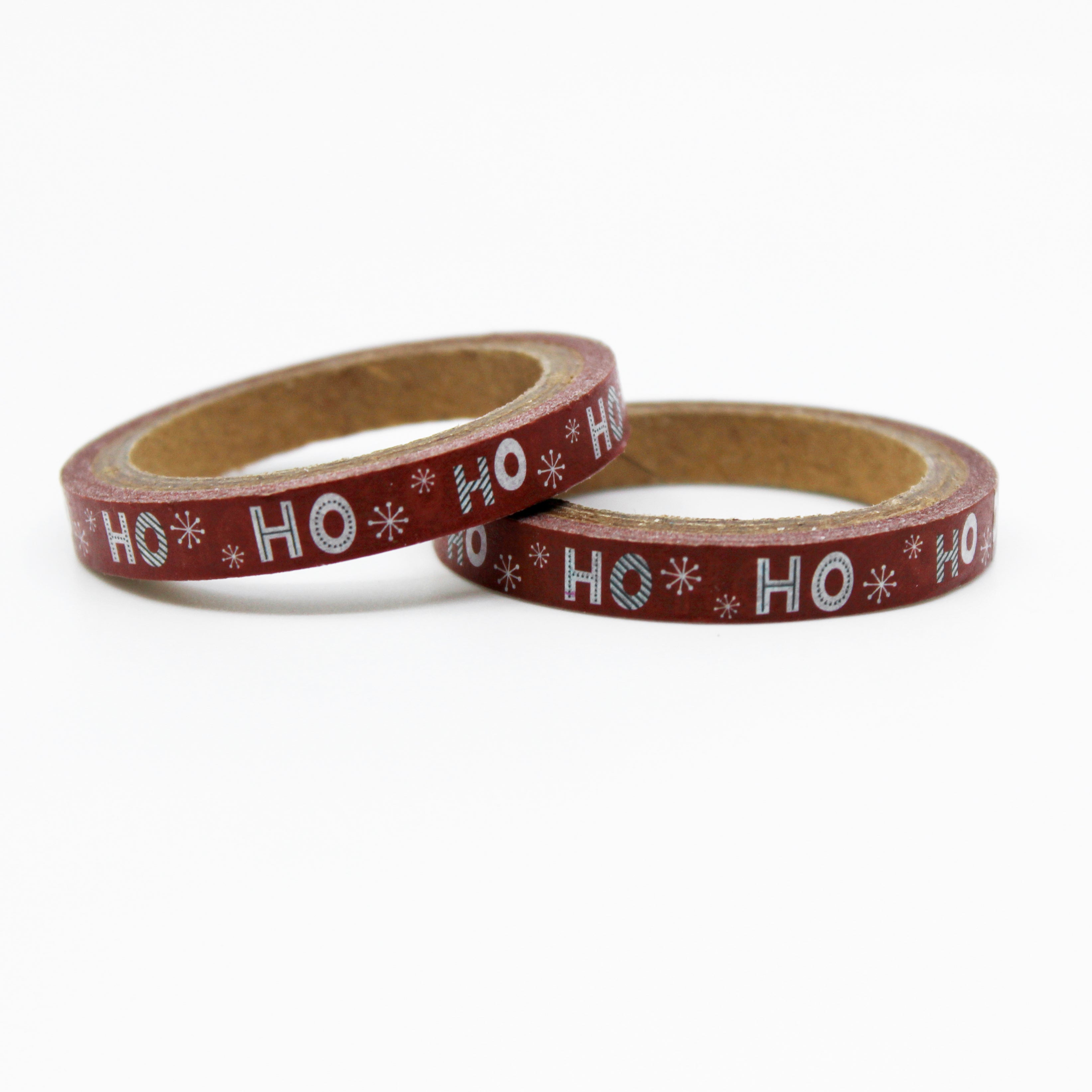our Christmas "Ho Ho Ho" Washi Tape, a tape that captures the jolly spirit of the holiday season with a touch of festive cheer. This tape is sold at BBB Supplies Craft Shop.
