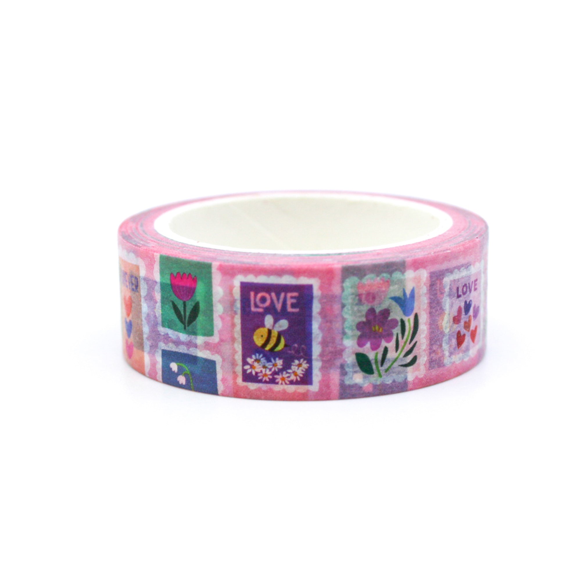 Celebrate love and romance with our Forever Love Stamp Washi Tape, featuring a charming stamp design with the words 'Forever Love.' Ideal for adding a heartfelt and romantic touch to your crafts. This tape from Girl of All Work is sold at BBB Supplies Craft Shop.