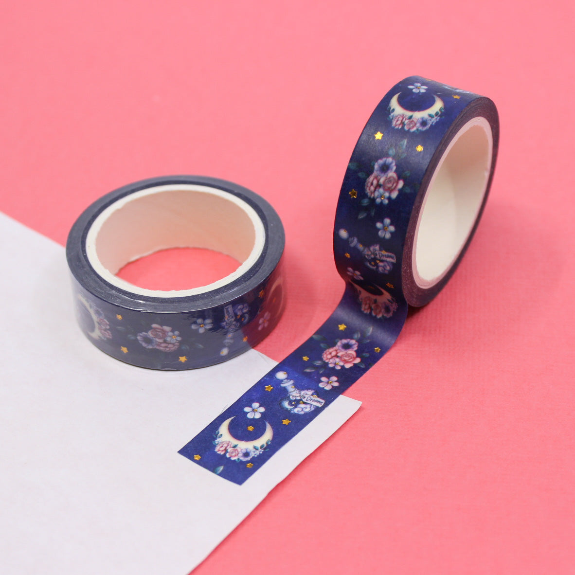 Add an aura of mystique with our Mystical Symbols Crescent Moon Washi Tape, featuring enchanting moon and symbolic designs. Perfect for crafting a magical atmosphere. This tape is sold at BBB Supplies Craft Shop.