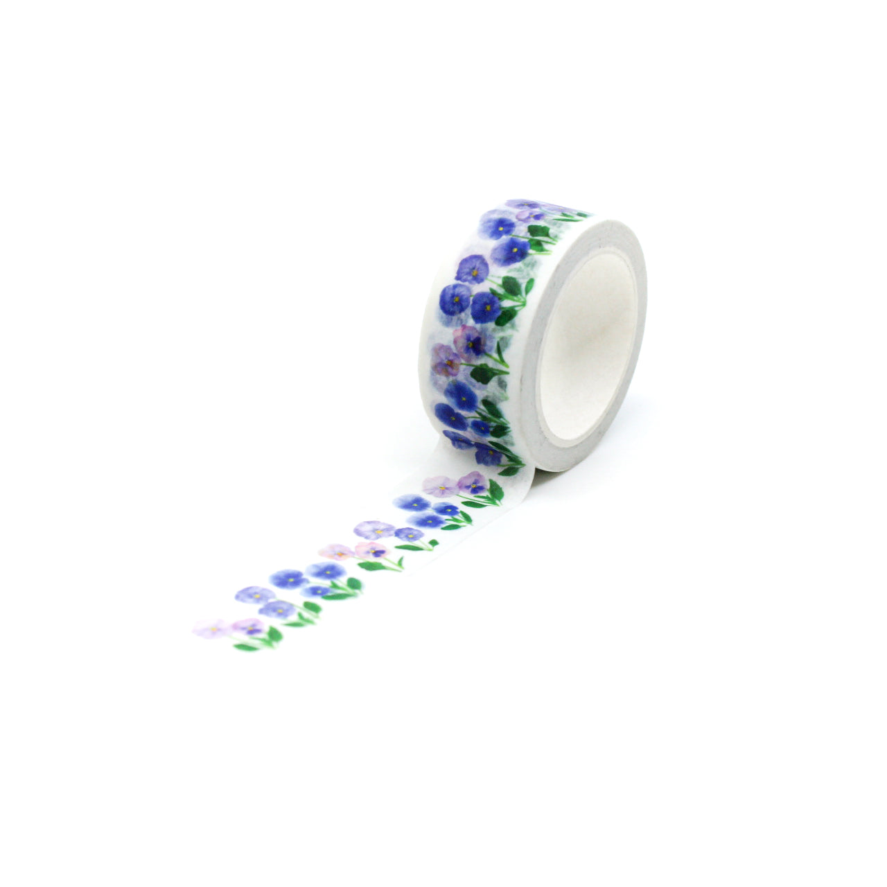 Adorn your projects with the charm of purple pansies using our exquisite purple pansy washi tape, showcasing delicate and vibrant floral patterns and Elevate your crafts with our captivating purple pansy washi tape. This tape is designed by Bottle Branch and sold at BBB Supplies Craft Shop.