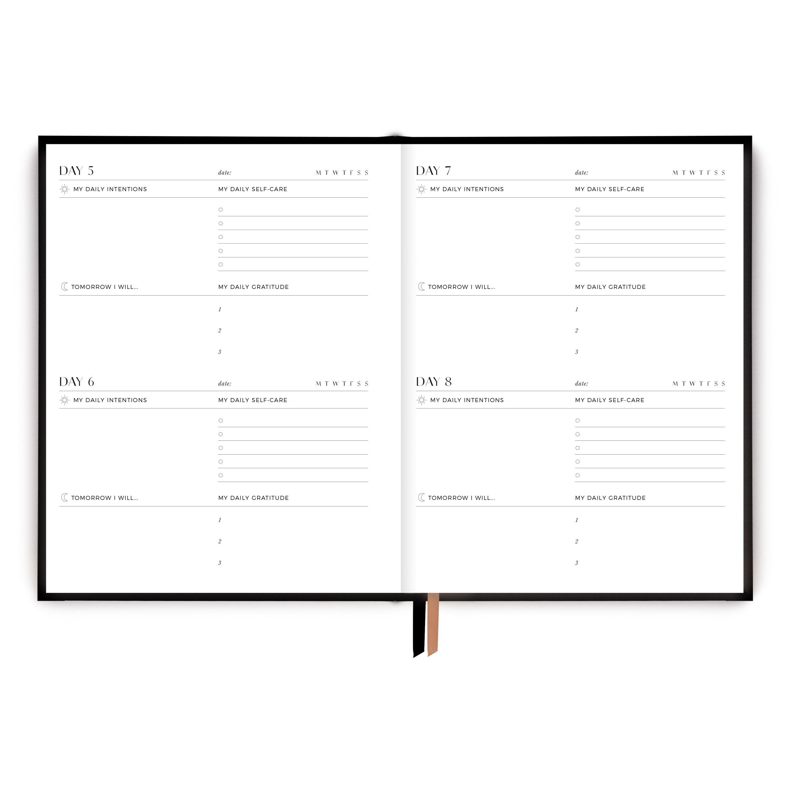 Daily Self Care Reflections Planner