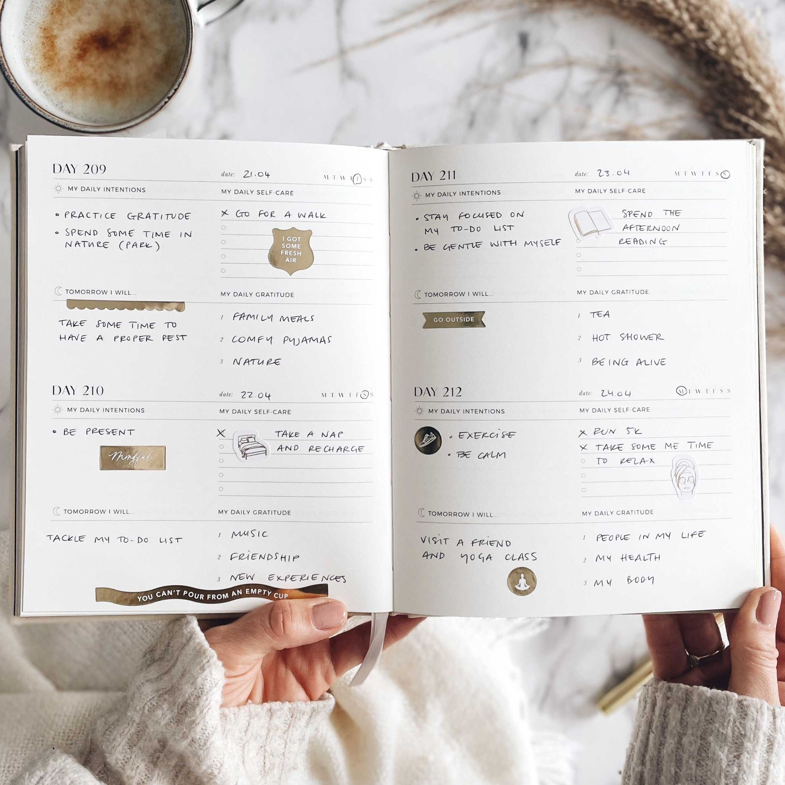 Daily Self Care Reflections Planner