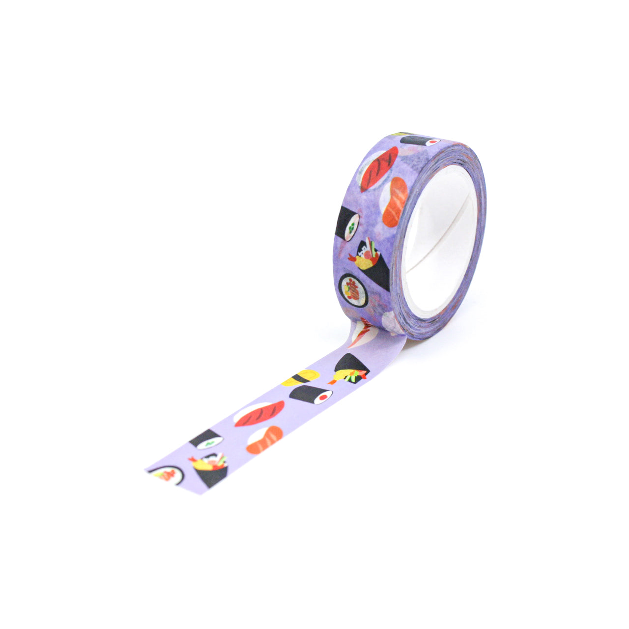 Add a tasty twist to your crafts with our Sushi Washi Tape, featuring delightful sushi illustrations. Perfect for adding a touch of Japanese culinary charm to your projects. This tape is designed by Girl of All Work and sold at BBB Supplies Craft Shop.