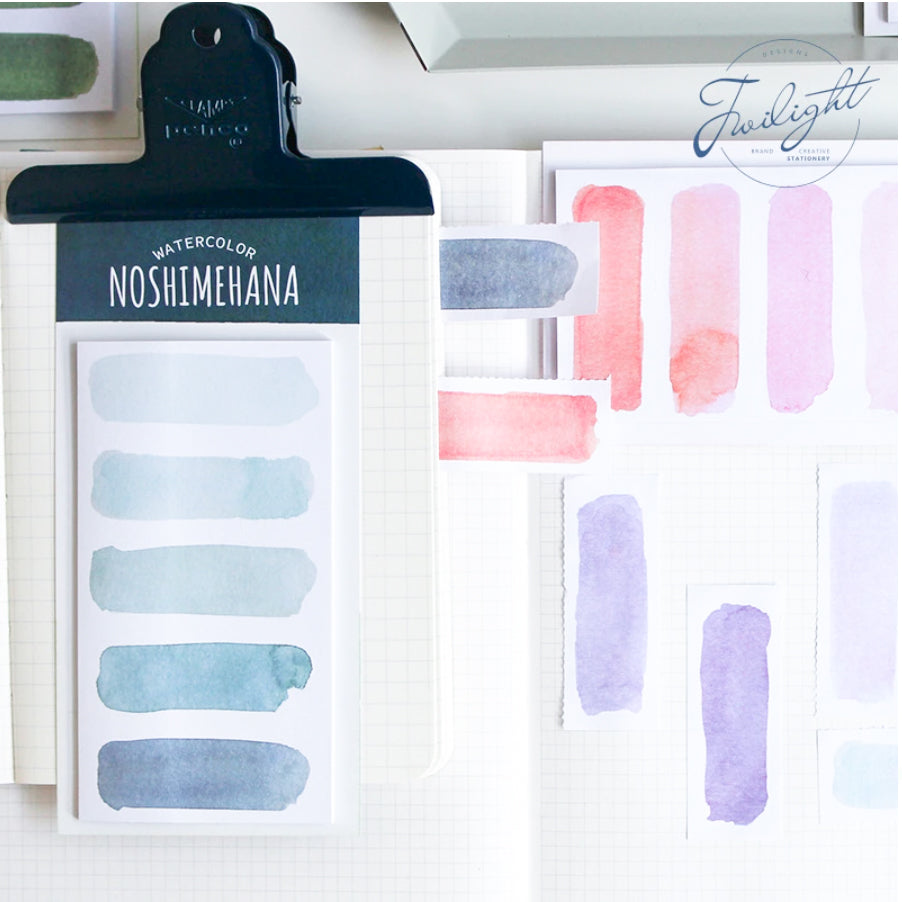 Stay organized in style with our watercolor sticky notes, featuring vibrant and artistic watercolor designs, perfect for use as tabs or page markers to easily navigate through your books or documents. These twilight brand Stickies are sold at BBB Supplies Craft Shop.
