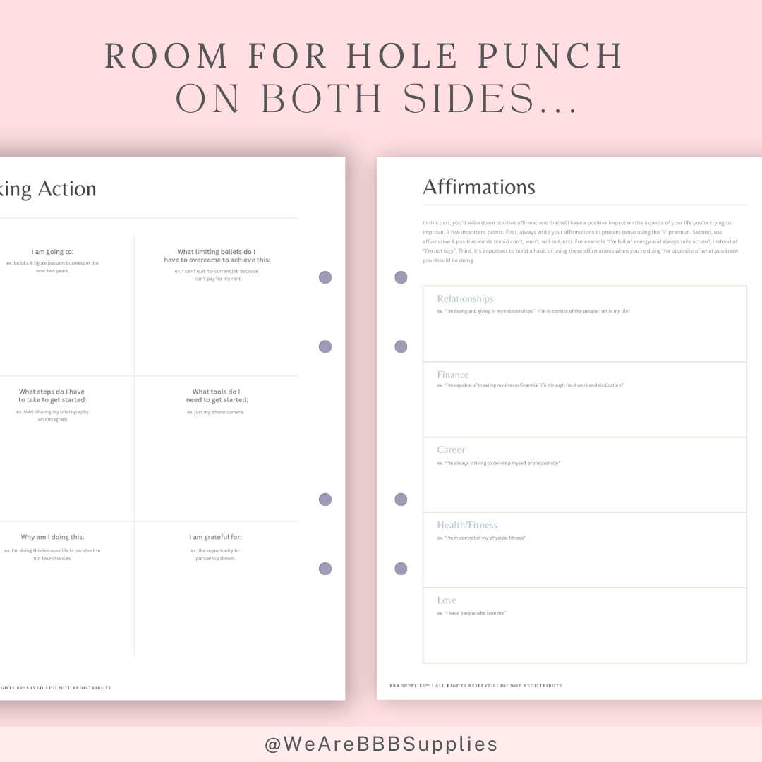 Printable 2025 Planner that includes- mood tracking, Daily, weekly and goal Planning Sheets in pastel colors - daily mood tracker with reflection prompts.