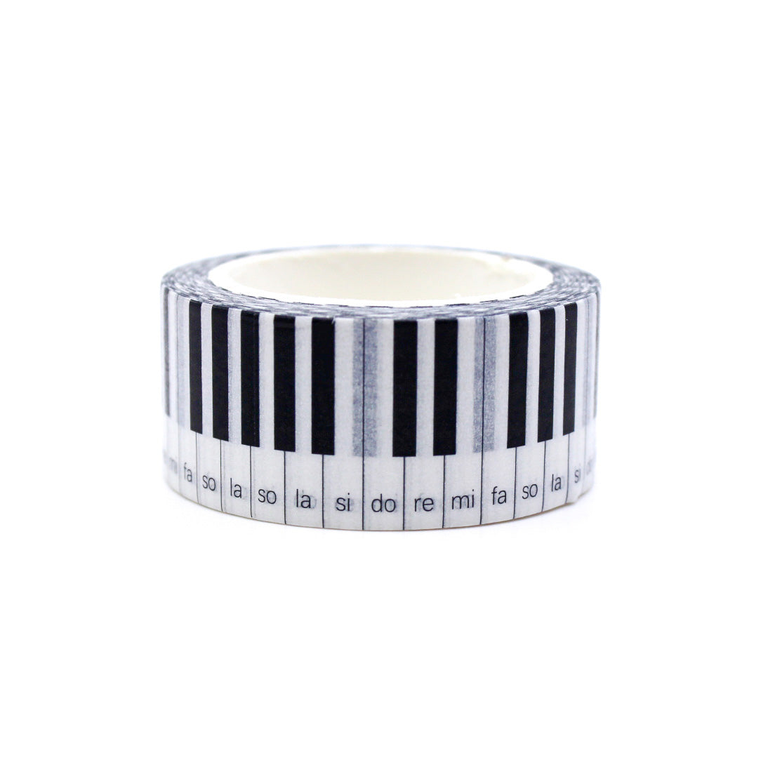 Elevate your crafts with this stylish washi tape featuring a piano keys pattern. Perfect for music lovers or adding a musical theme to your projects. This tape is sold at BBB Supplies Craft Shop.