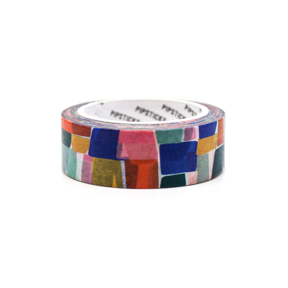 Add a playful touch to your projects with this vibrant washi tape featuring a colorful, abstract cube pattern, perfect for planners, scrapbooks, and creative journaling. This tape is from Pipsticks and sold at BBB Supplies Craft Shop.