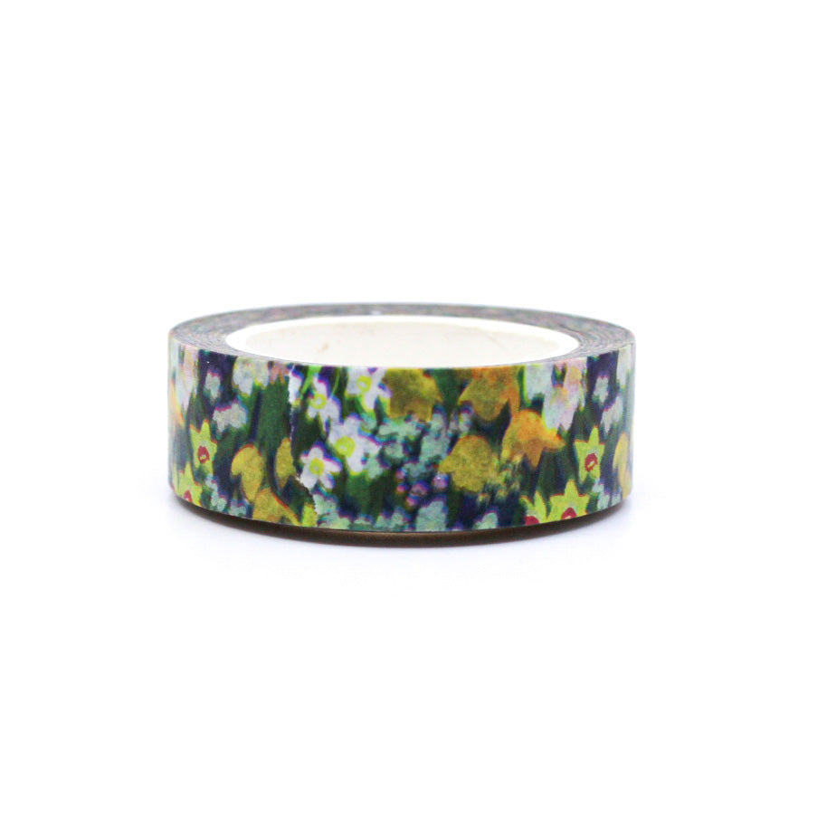 This Meadow of Flowers Washi features a tranquil field adorned with delicate blue, red and yellow wildflowers, this washi tape brings a touch of calm and elegance to your creative endeavors.