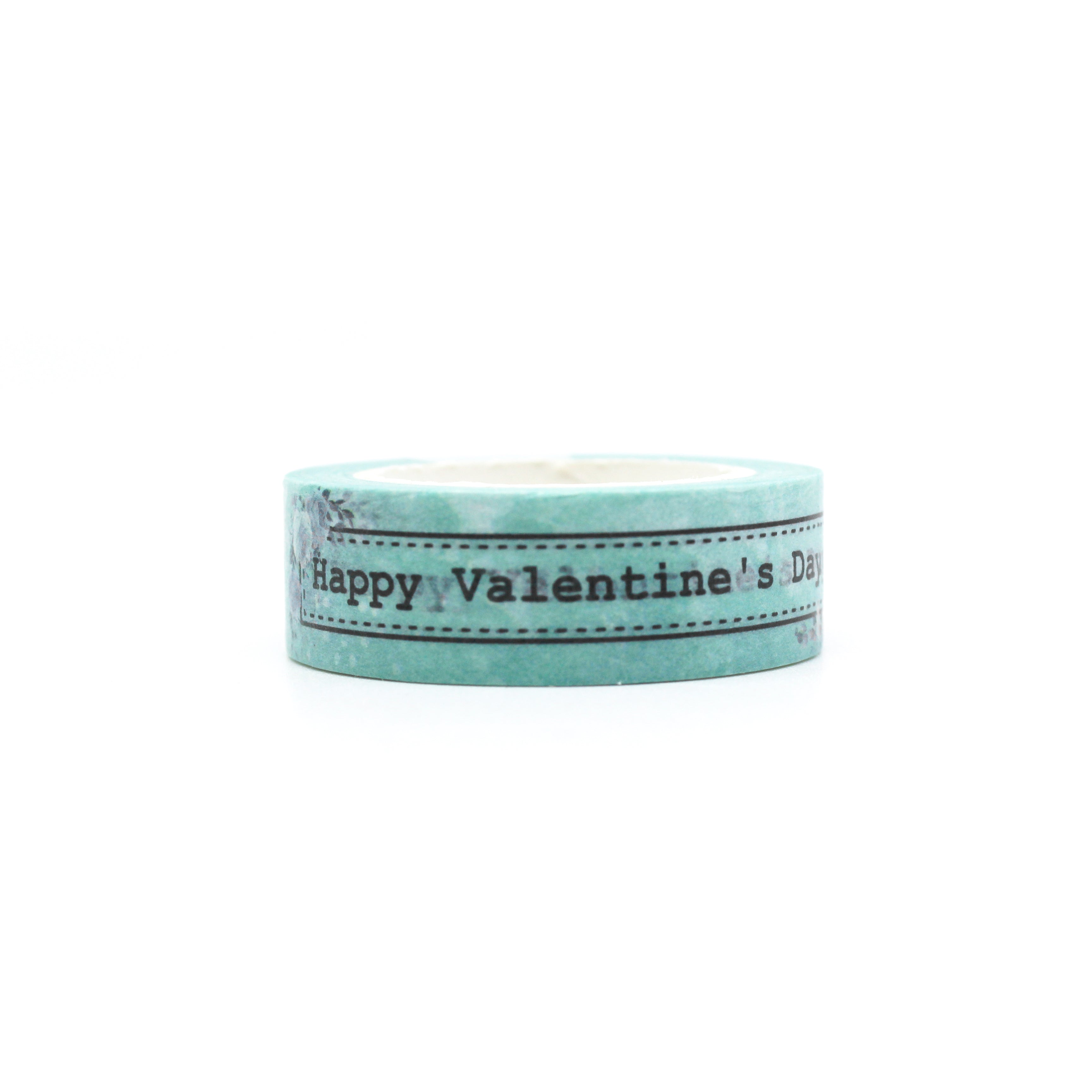 This blue 'Happy Valentine's Day Typogrpahy Text Washi tape is perfect for adding the message of the holiday to your borders and craft projects. This tape is sold at BBB Supplies Craft Shop.