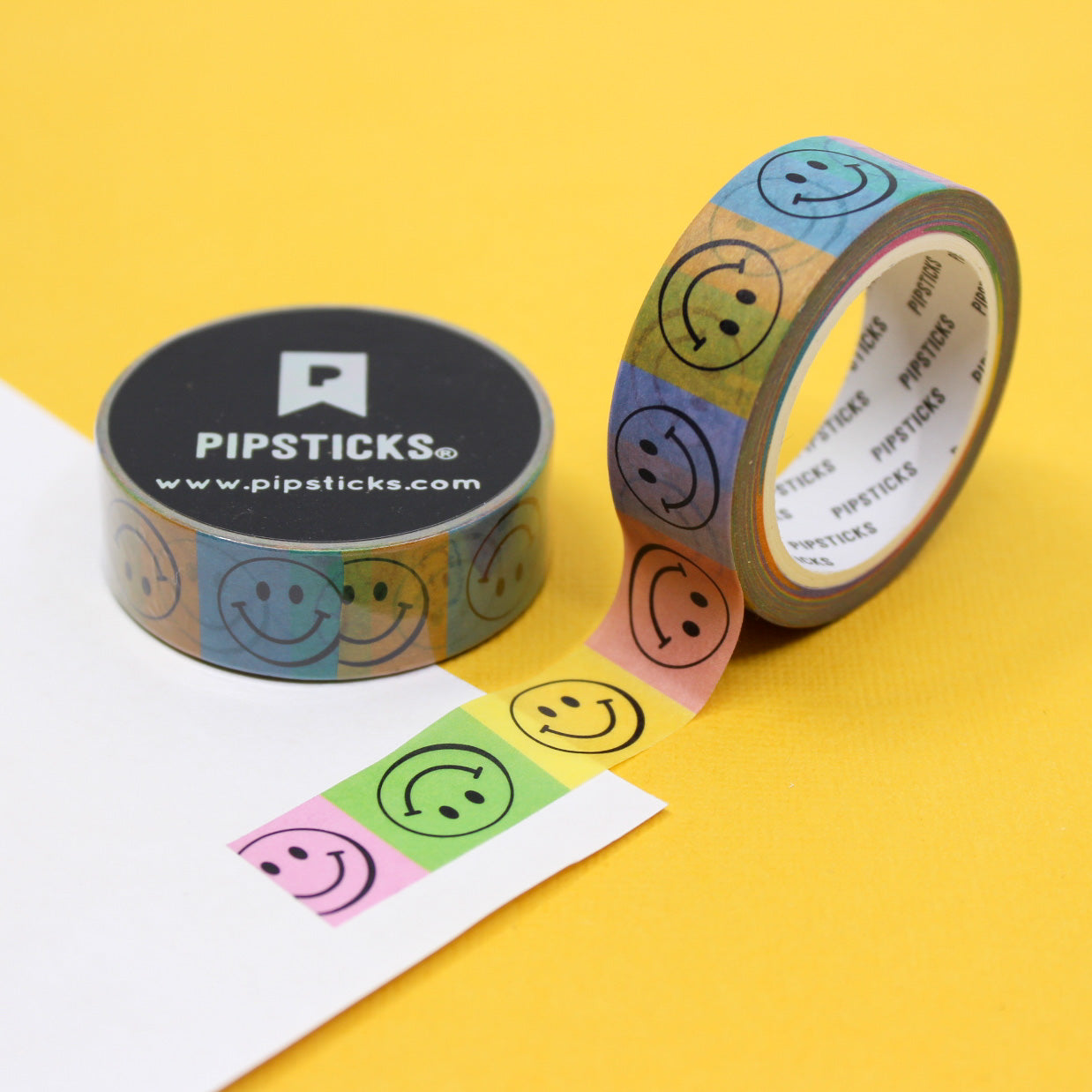 This Color Block Smiley Face Washi Tape is a vibrant and cheerful addition to your crafting supplies. Featuring a playful design of colorful smiling faces arranged in a bold color block pattern, this washi tape adds a touch of fun and positivity to your planners, journals, and scrapbooks.