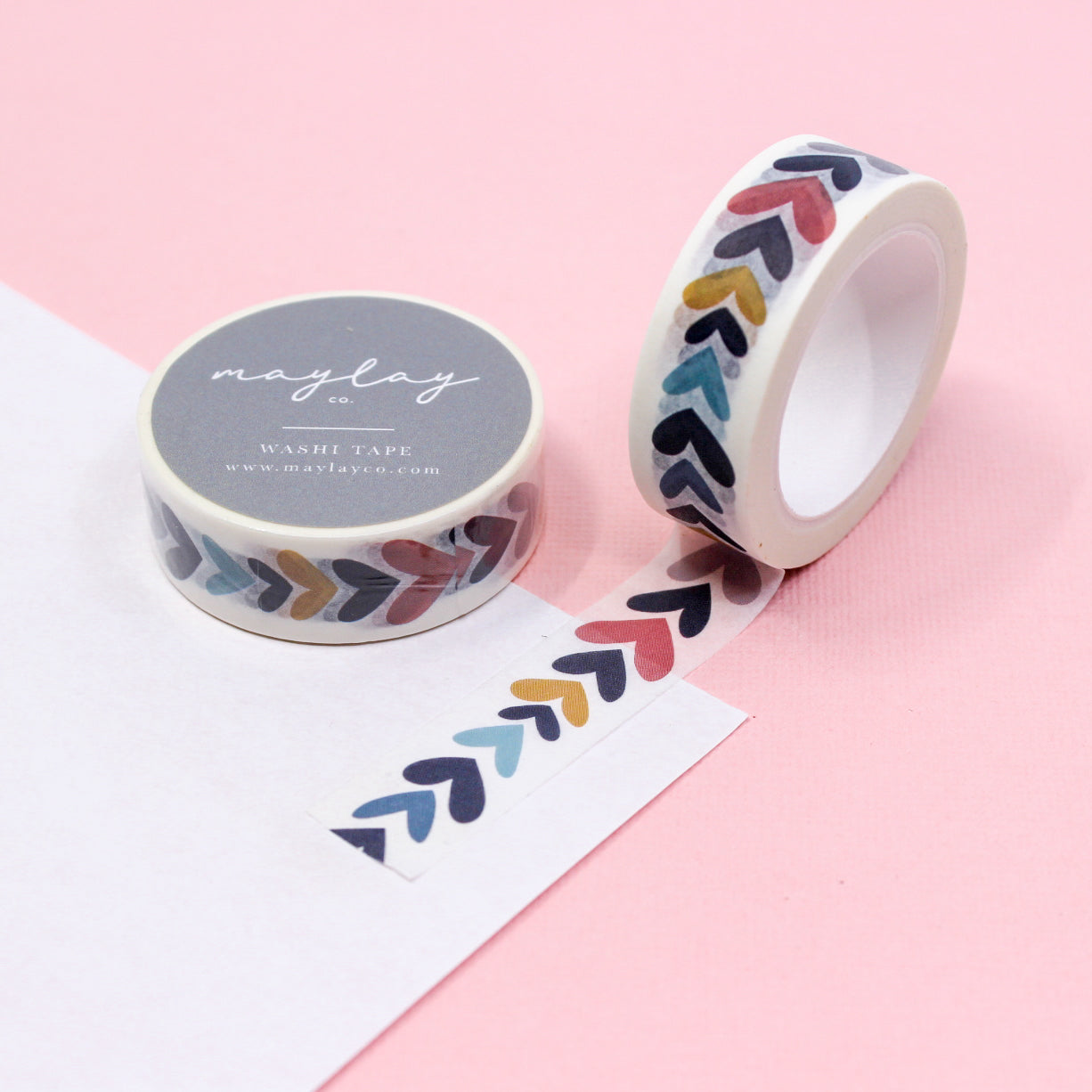Celebrate love and unity with our Colorful Rainbow Connected Hearts Heartwood Washi Tape, featuring a vibrant and heartwarming design. Ideal for adding a touch of love and togetherness to your projects. This tape is from Maylay Co. and sold at BBB Supplies Craft Shop.