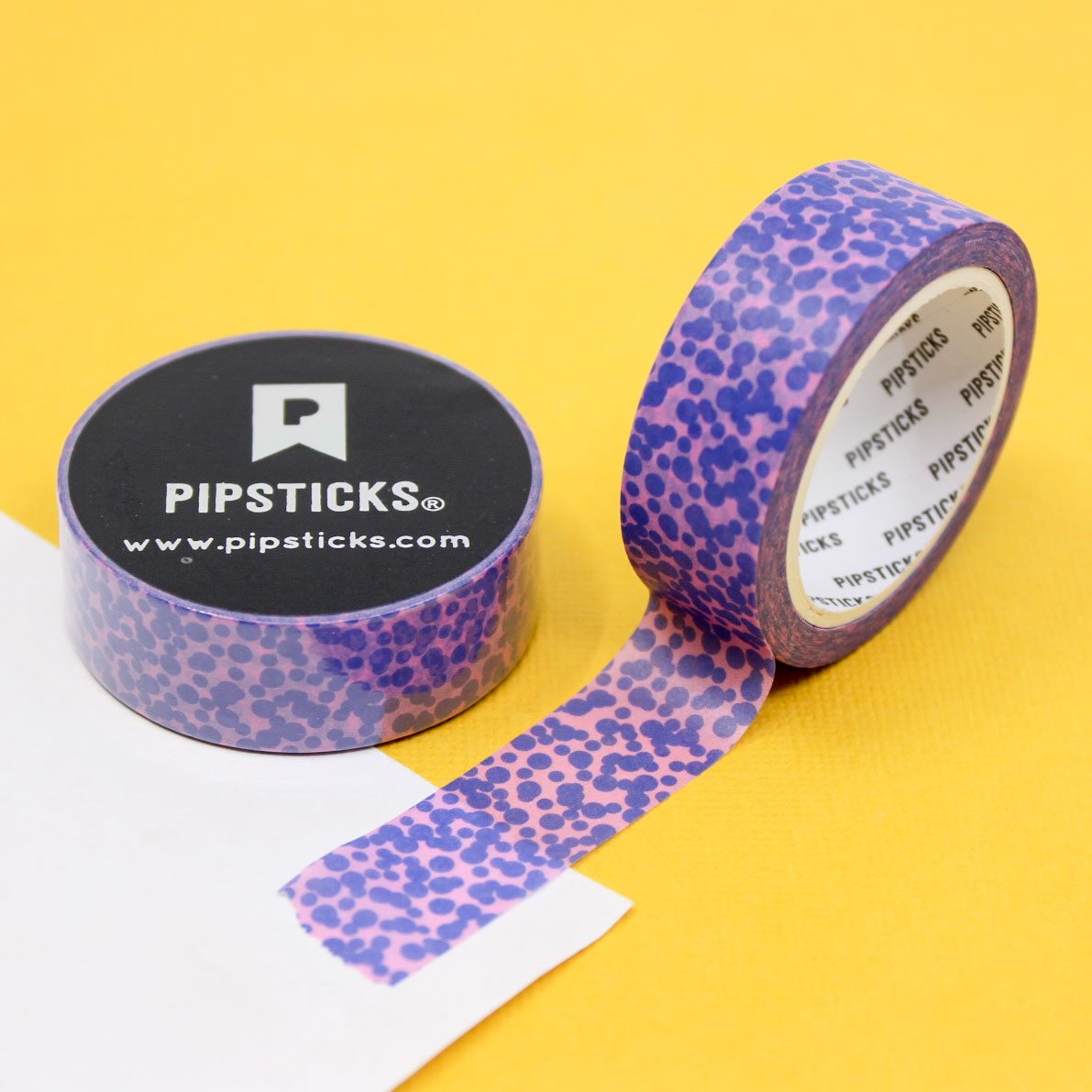 Dappled Purple and Pink Washi Tape with soft blended hues, ideal for planners, scrapbooking, and adding artistic accents to crafts and gifts.