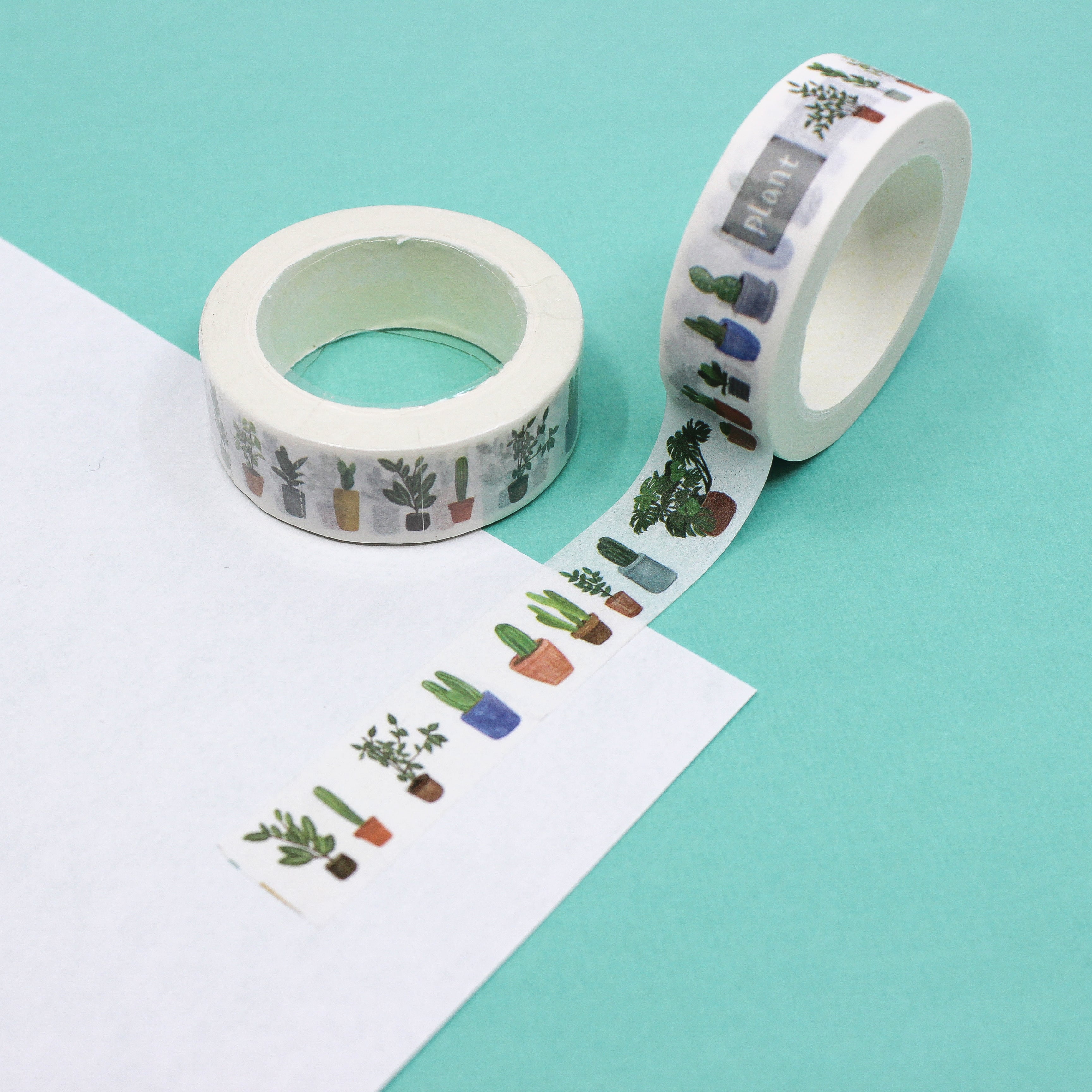 Bring a touch of nature indoors with our Potted Plants Washi Tape, featuring charming illustrations of potted plants. Ideal for adding a botanical and decorative accent to your projects. This tape is sold at BBB Supplies Craft Shop.