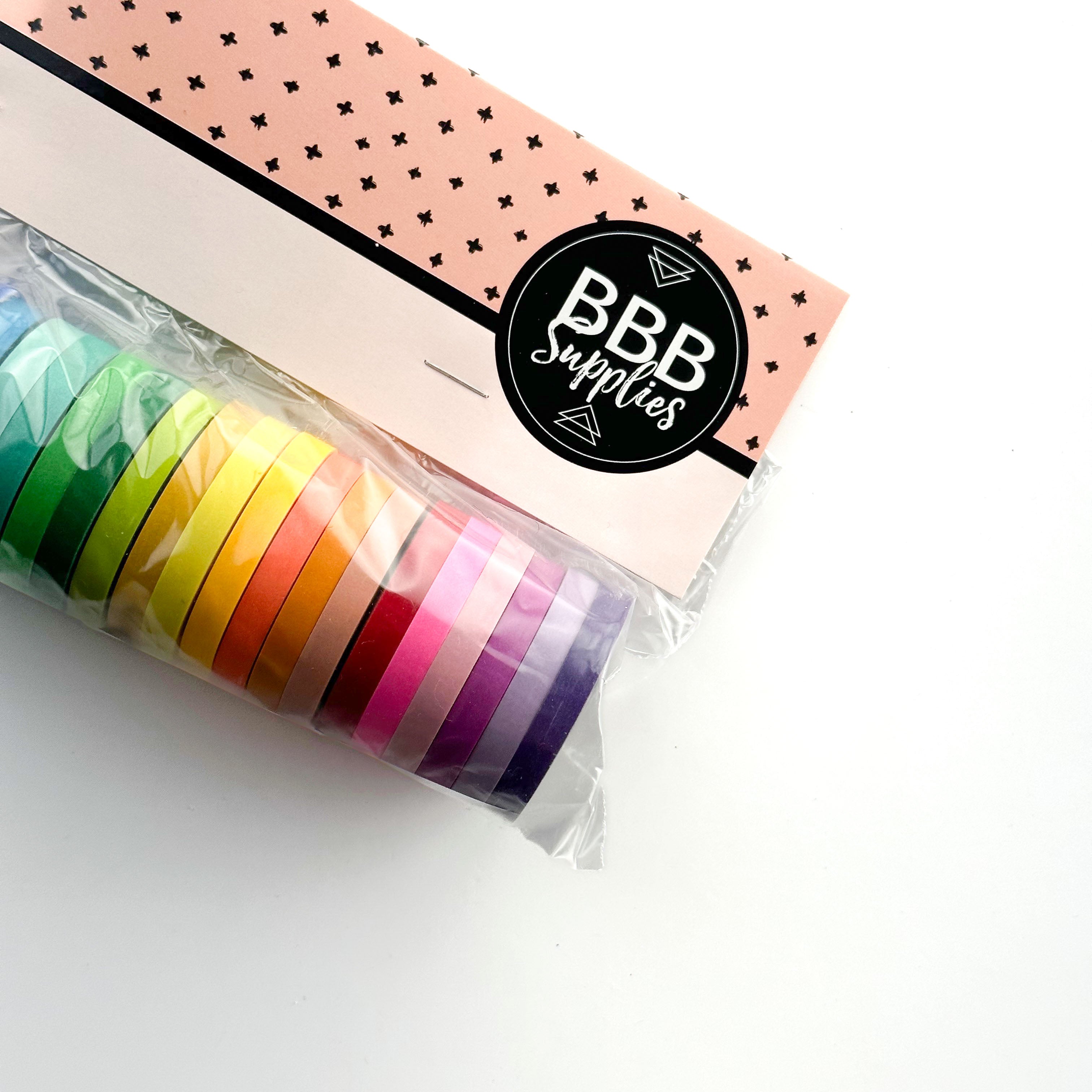 Narrow Solid Washi Tape Set