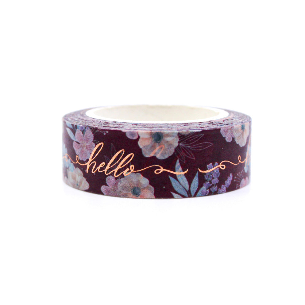 Foil Hello Winter Floral Washi