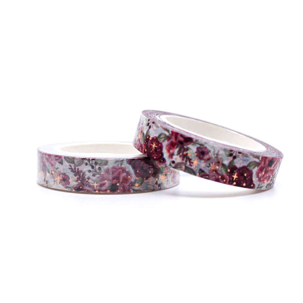 Foil Sparkles Floral Narrow Washi