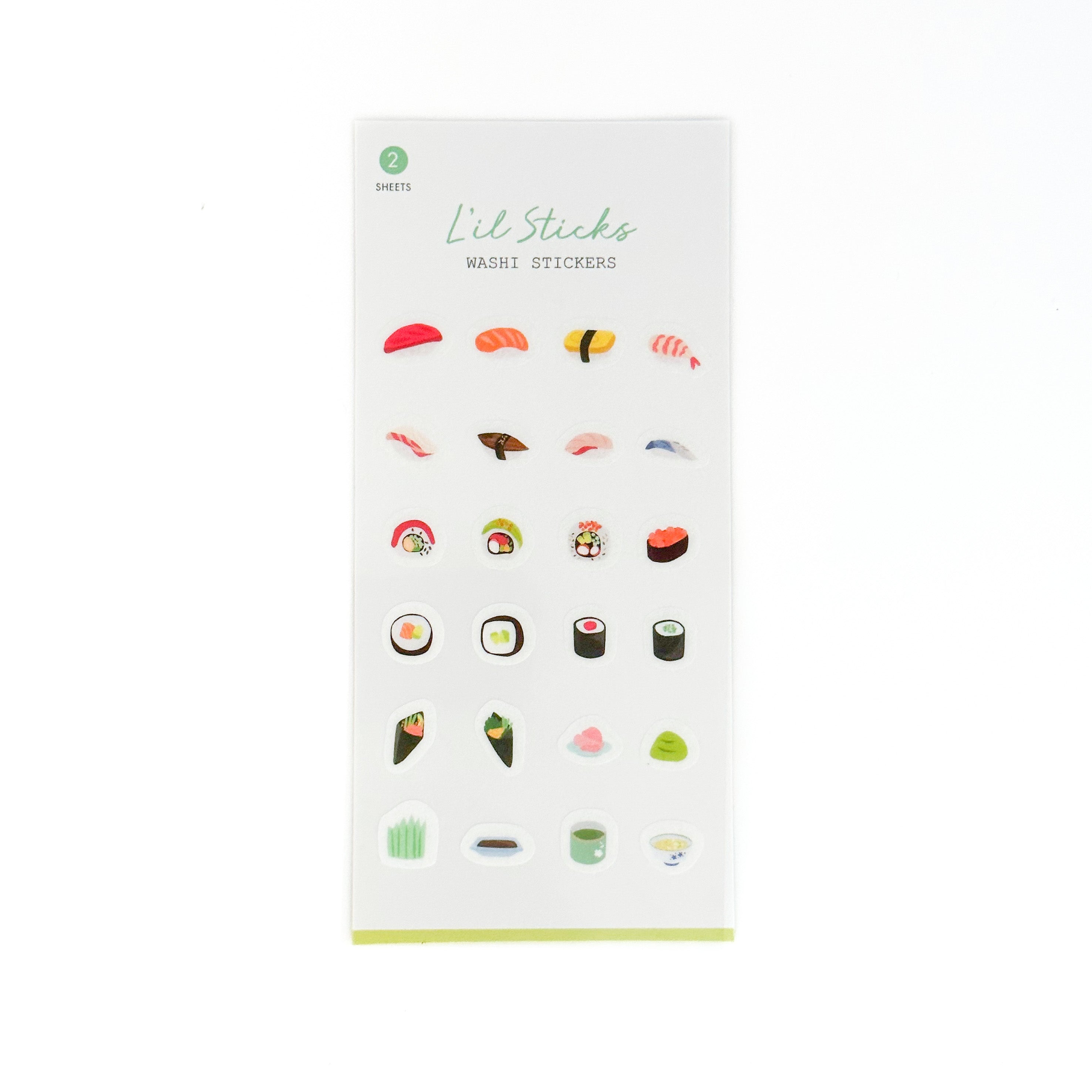 These Sushi stickers are carefully crafted with intricate details, offering a charming assortment of designs that are ideal for planning, marking important events, or adding decorative touches to your pages. These are from Girl of all Work and sold at BBB Supplies Craft Shop.