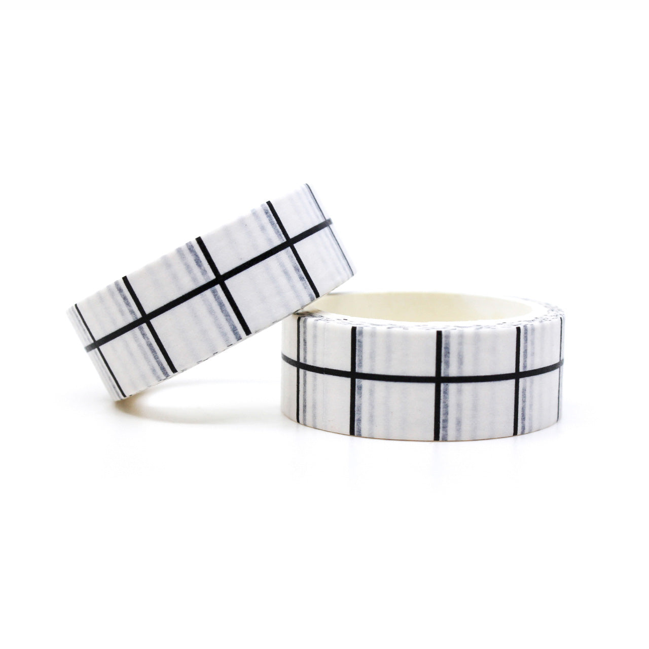 This versatile washi tape features a large white grid plaid design, adding a modern and clean look to your projects. Ideal for bullet journaling, scrapbooking, and various crafts, this tape offers endless creative possibilities. This tape is sold at BBB Supplies Craft Shop.