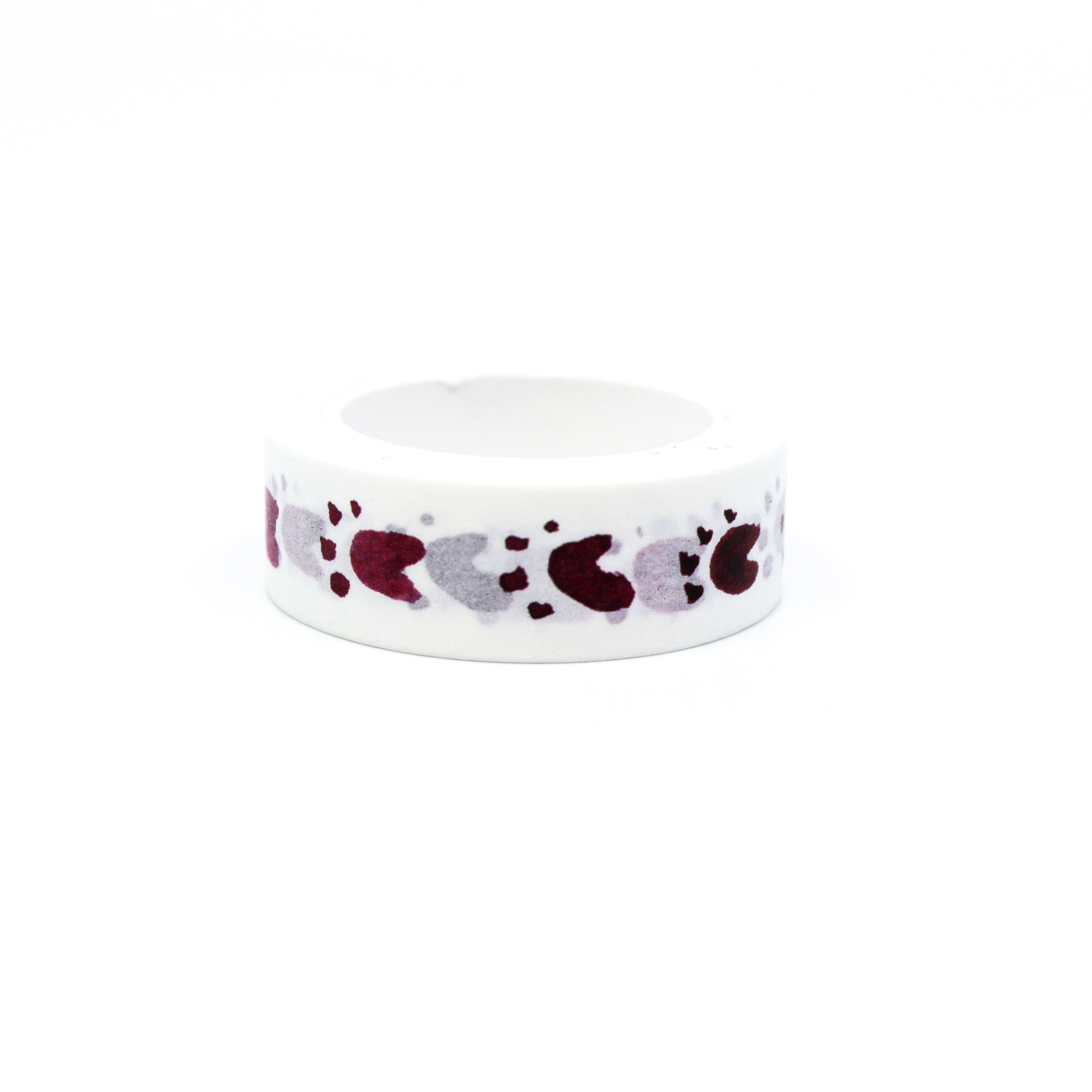 This is cute paw prints of animal, dog, or bear washi tape from BBB Supplies Craft Shop