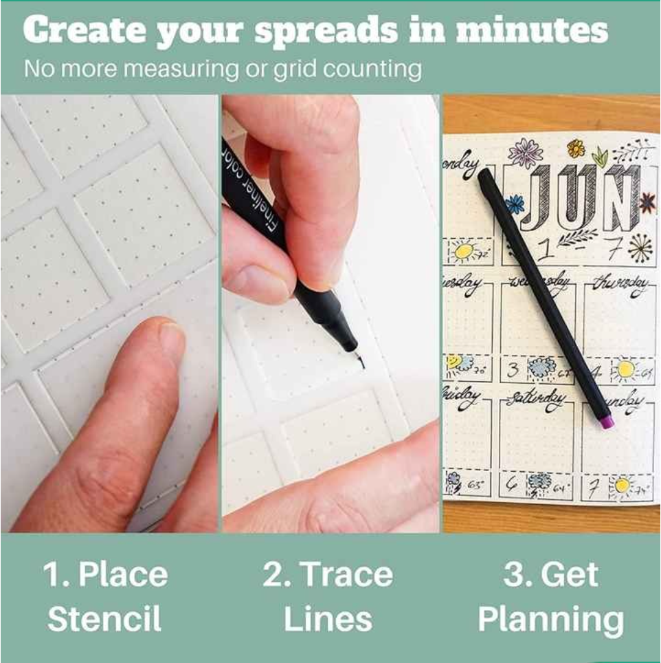 Save time with our easy to use Journaling Stencils sold at BBB Supplies.