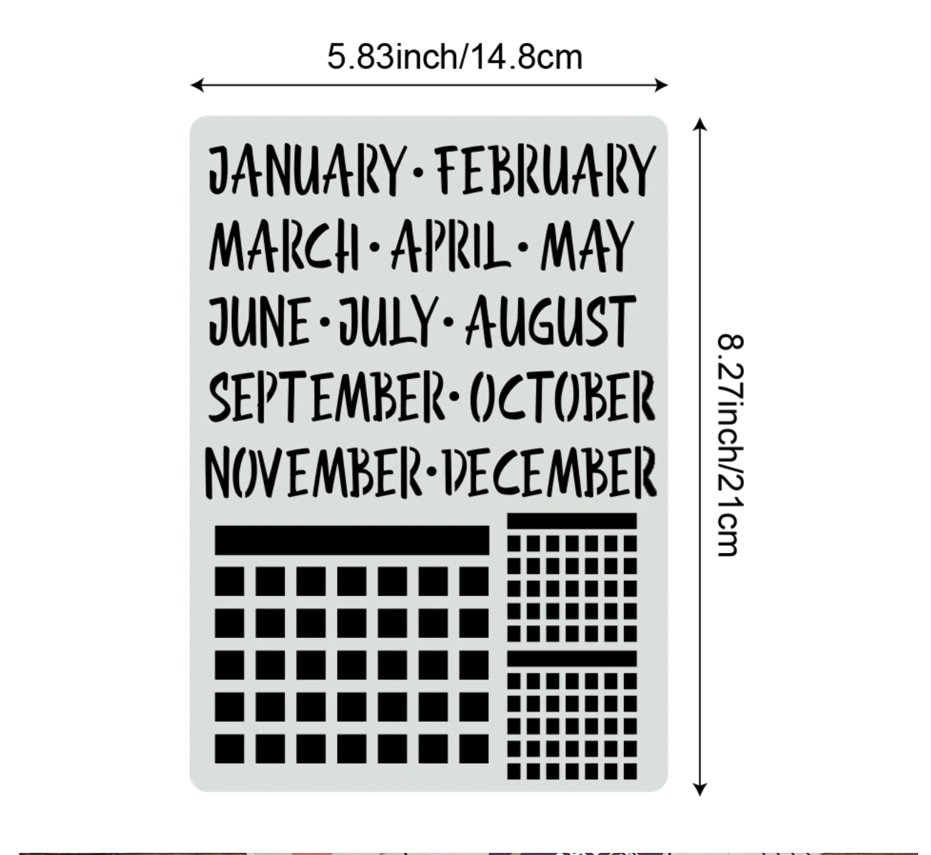 Weekly Layout Stencil for Journal and Planner, Week Spread Template  Stencil, Daily Layout Stencil 