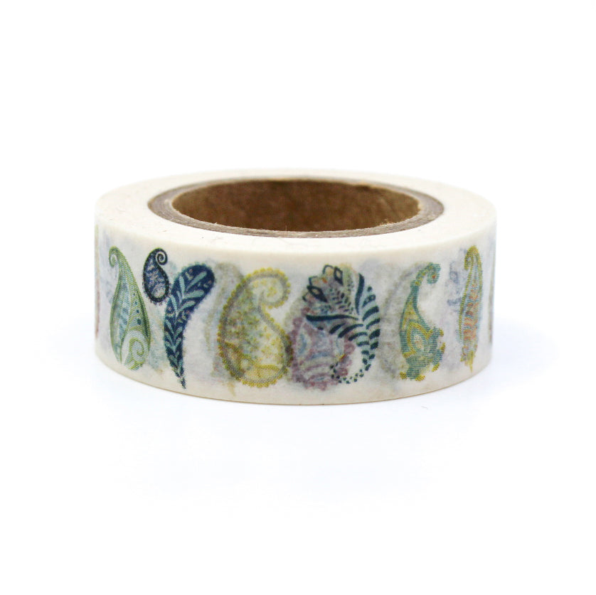 This washi tape is a colorful and cheerful classic paisley pattern. Use this vibrant washi tape for your BUJO spreads and craft projects. This paisley tape is sold at BBB Supplies craft shop.