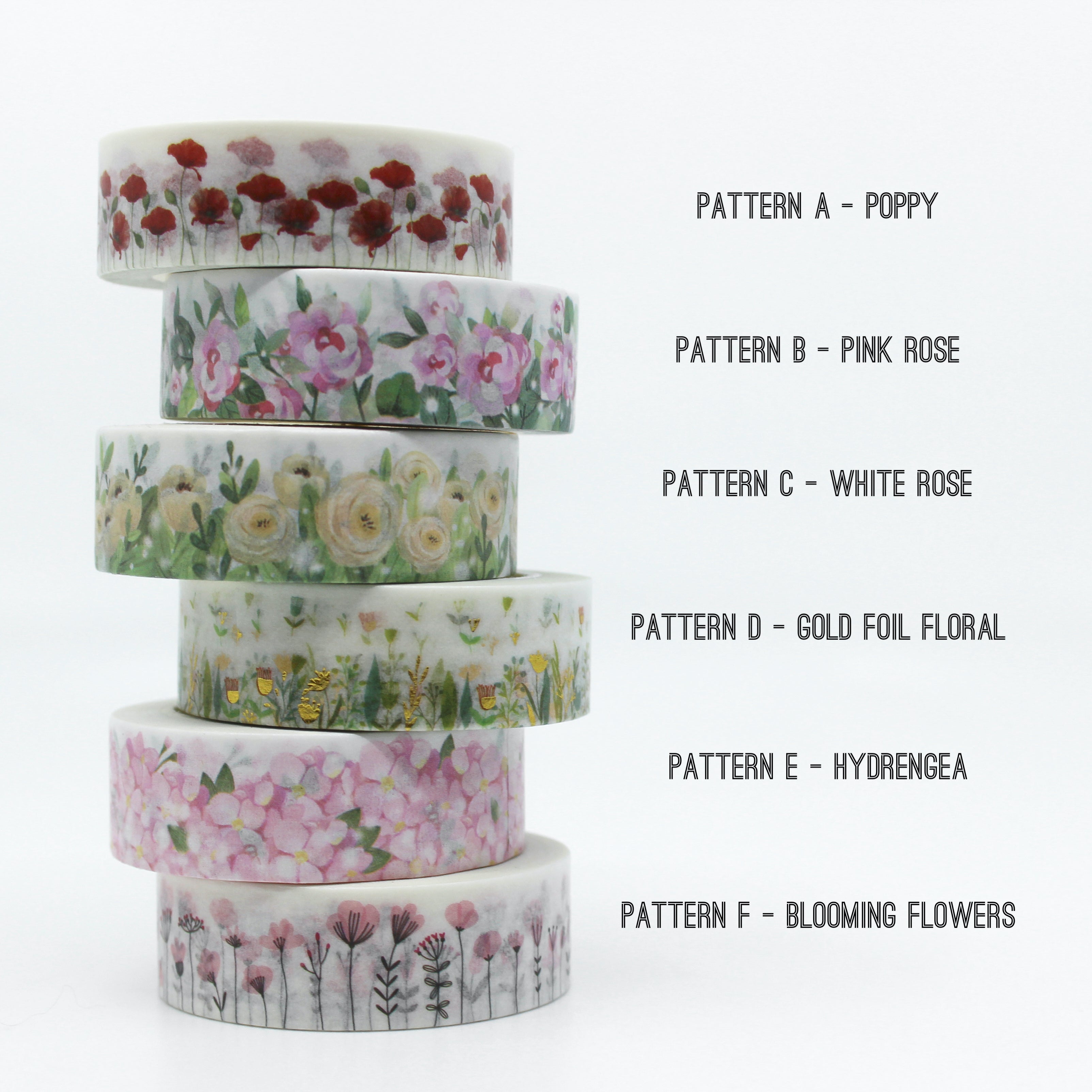 This is a cute pretty floral collections pattern washi tape for Journal Supplies, Scrapbooking washi tapes from BBB Supplies Craft Shop