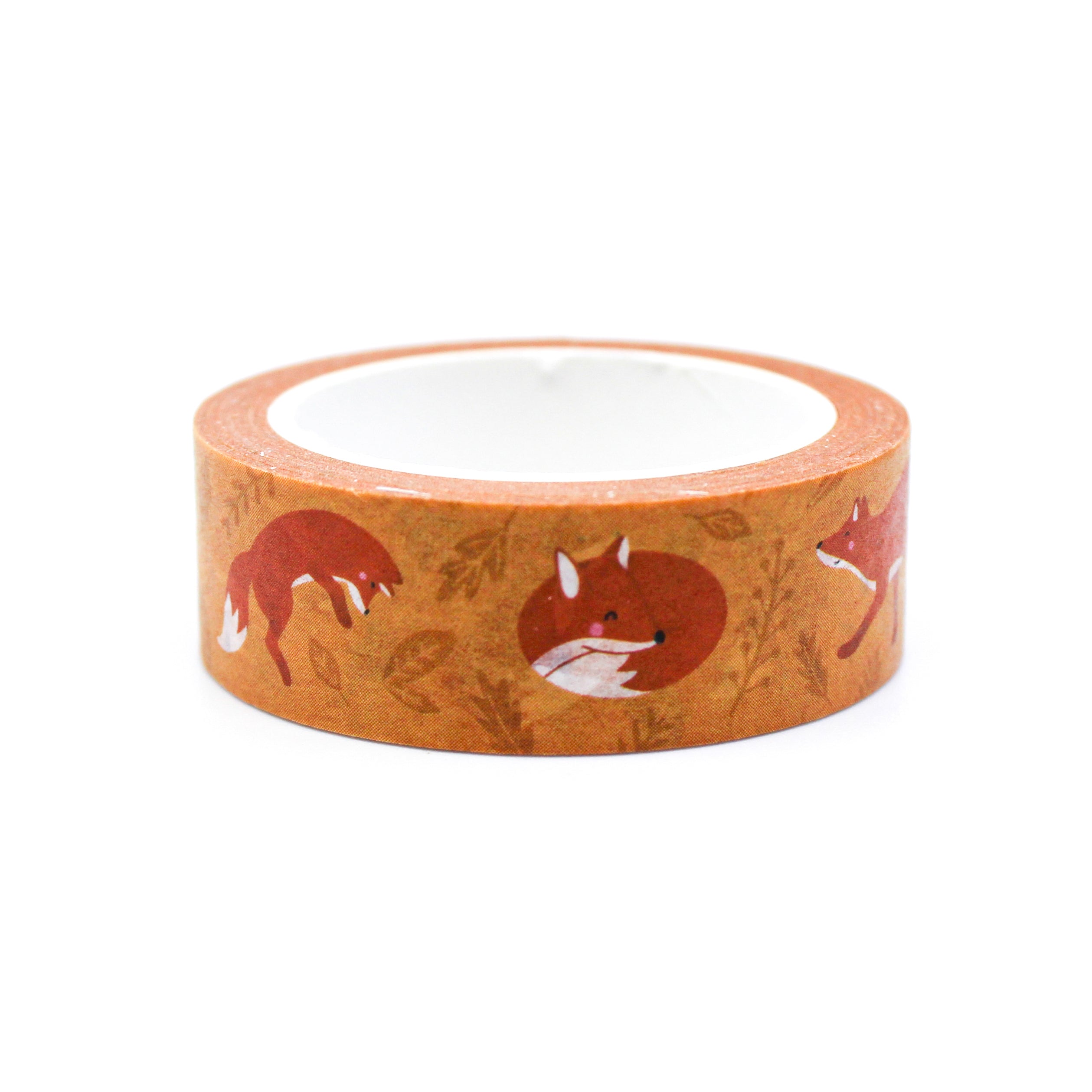  This is cute orange winter fox washi tape from BBB Supplies Craft Shop