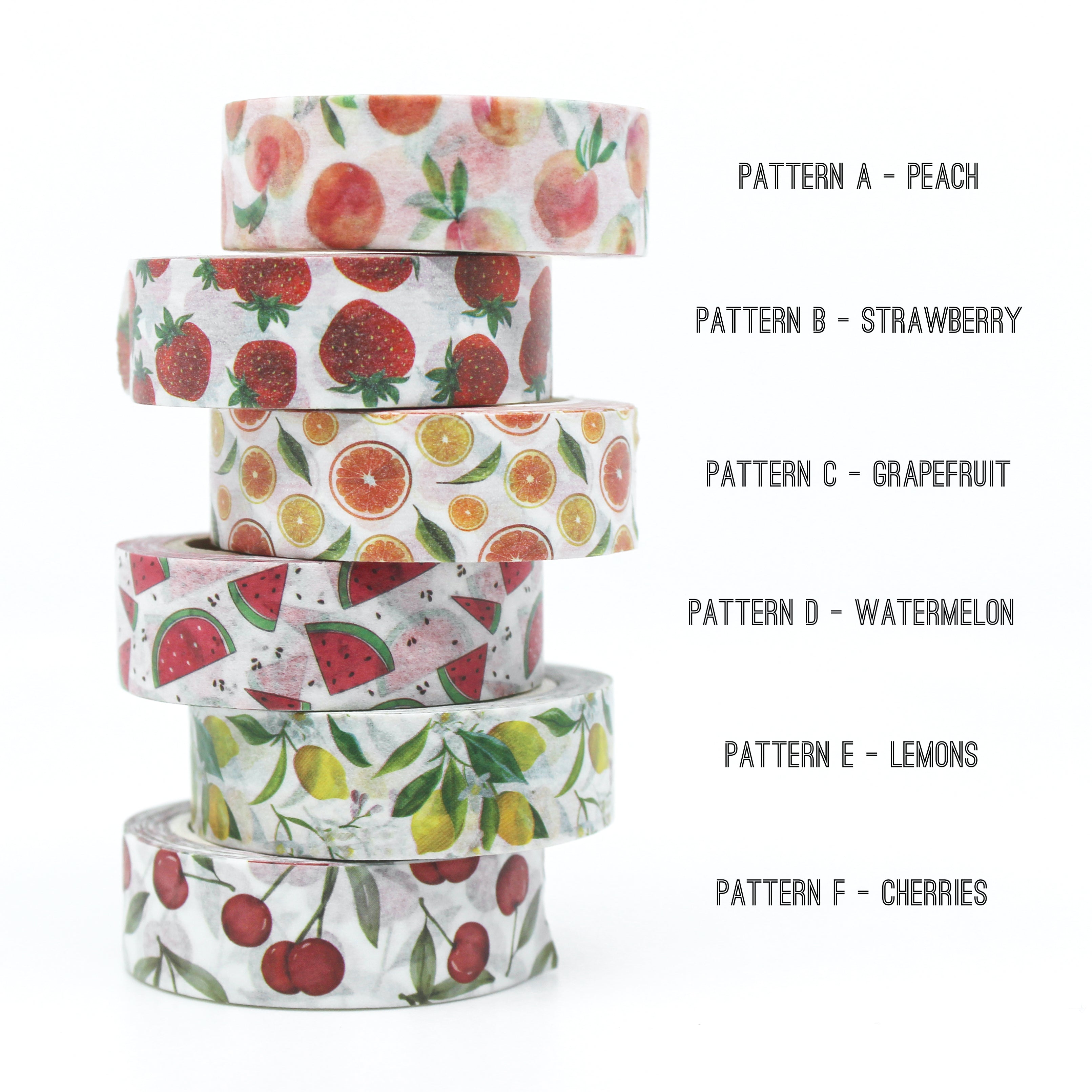 These are tropical fruit collections washi tape for Journal Supplies, Scrapbooking washi tapes from BBB Supplies Craft Shop