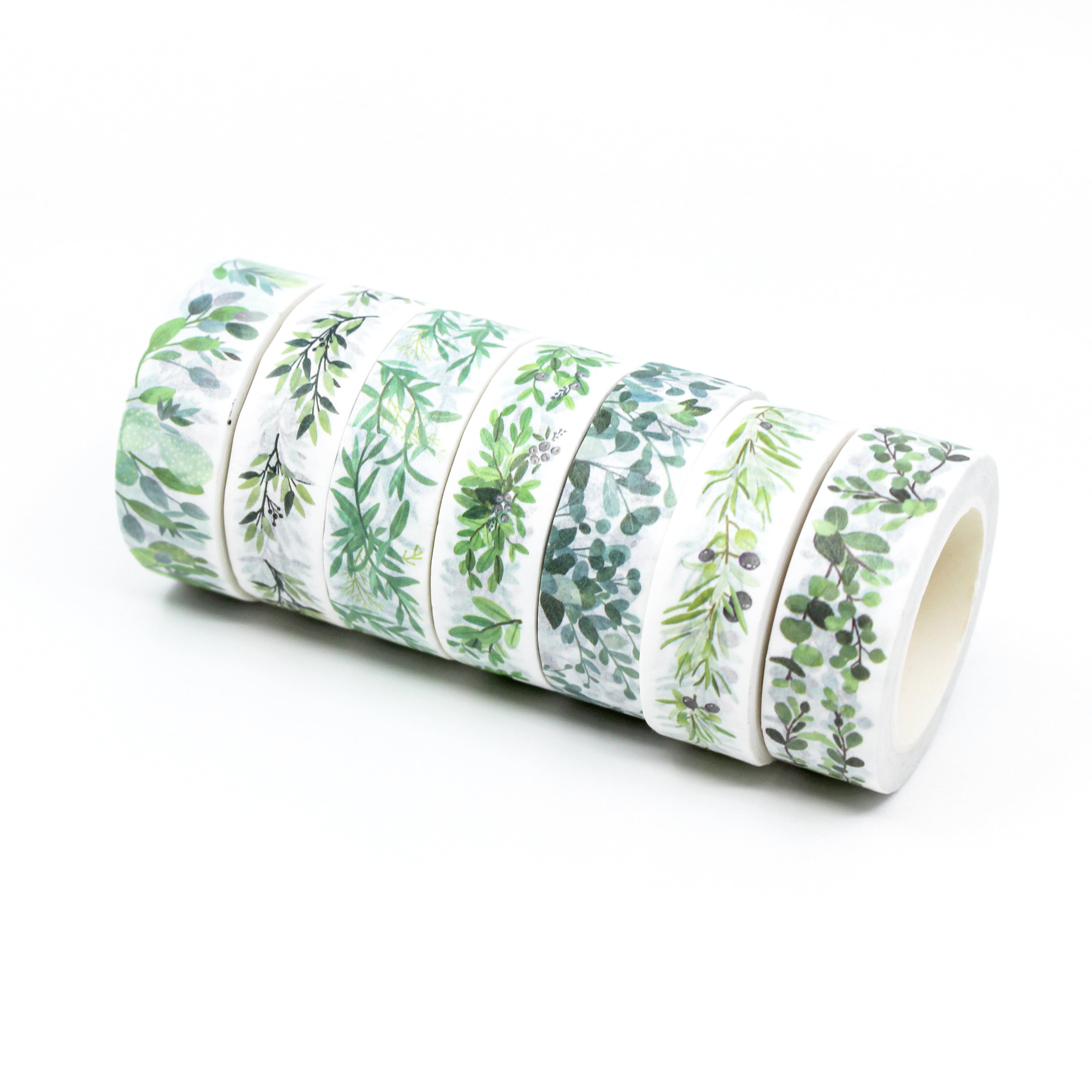 These are variety of greenery plants and branch collections washi tape for Journal Supplies, Scrapbooking washi tapes from BBB Supplies Craft Shop