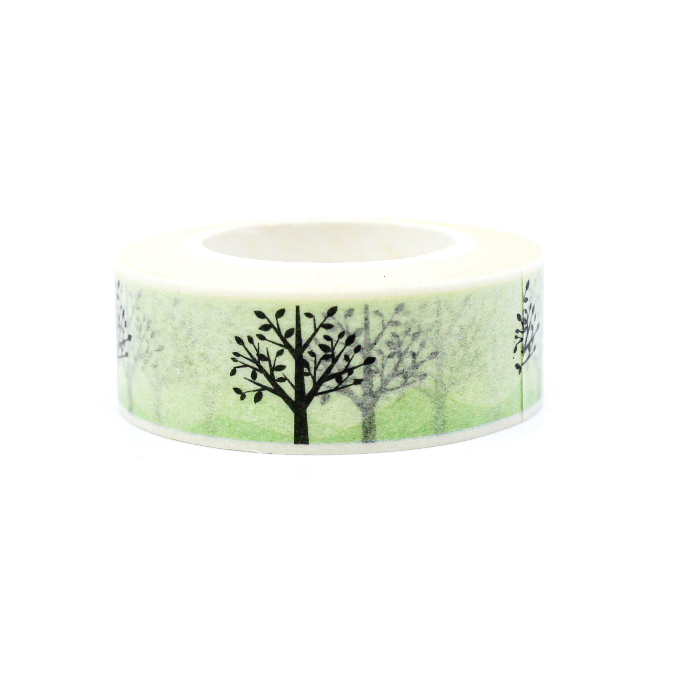 This a cute green tree of life pattern washi tape from BBB Supplies Craft Shop