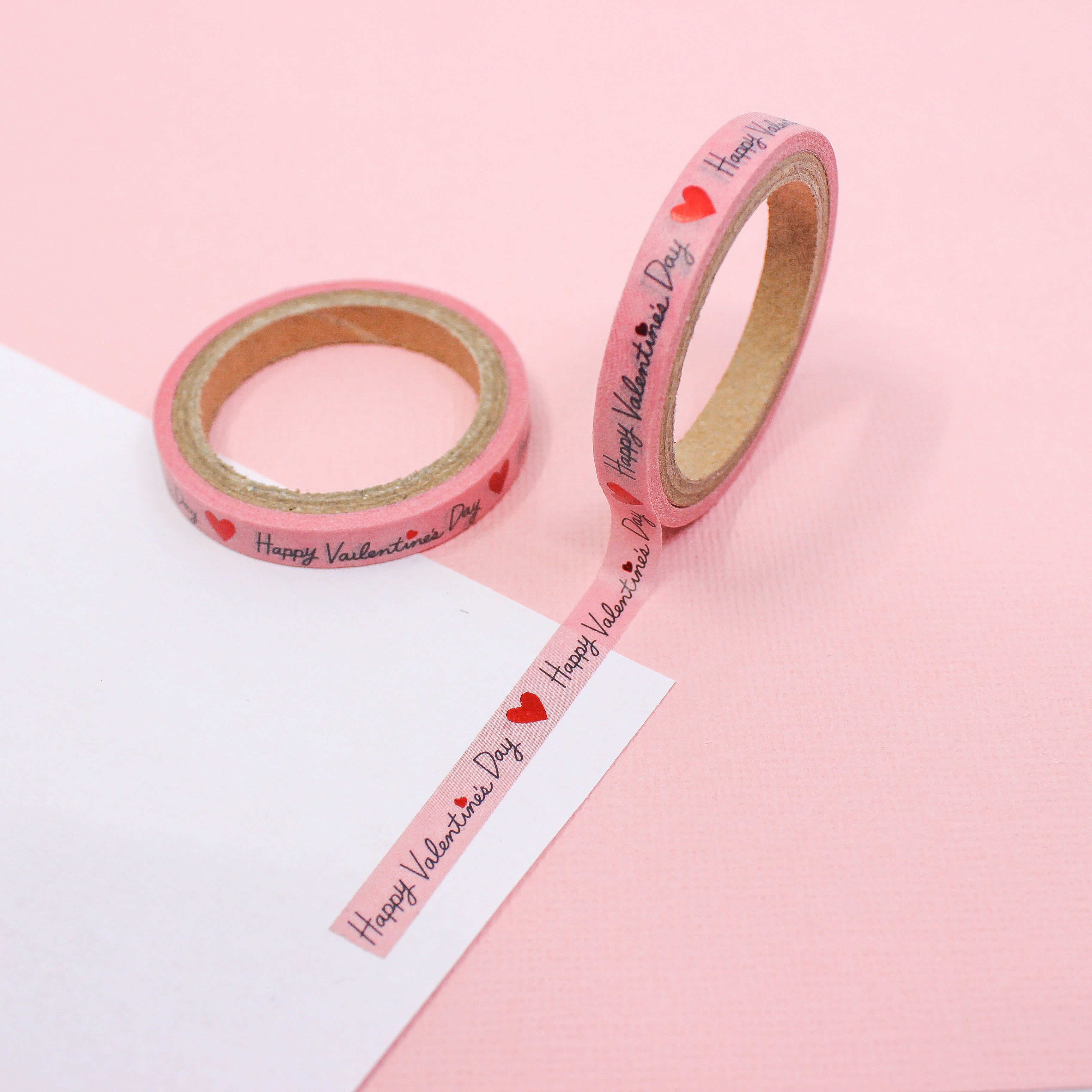 This is a happy valentines day greeting themed washi tape from BBB Supplies Craft Shop