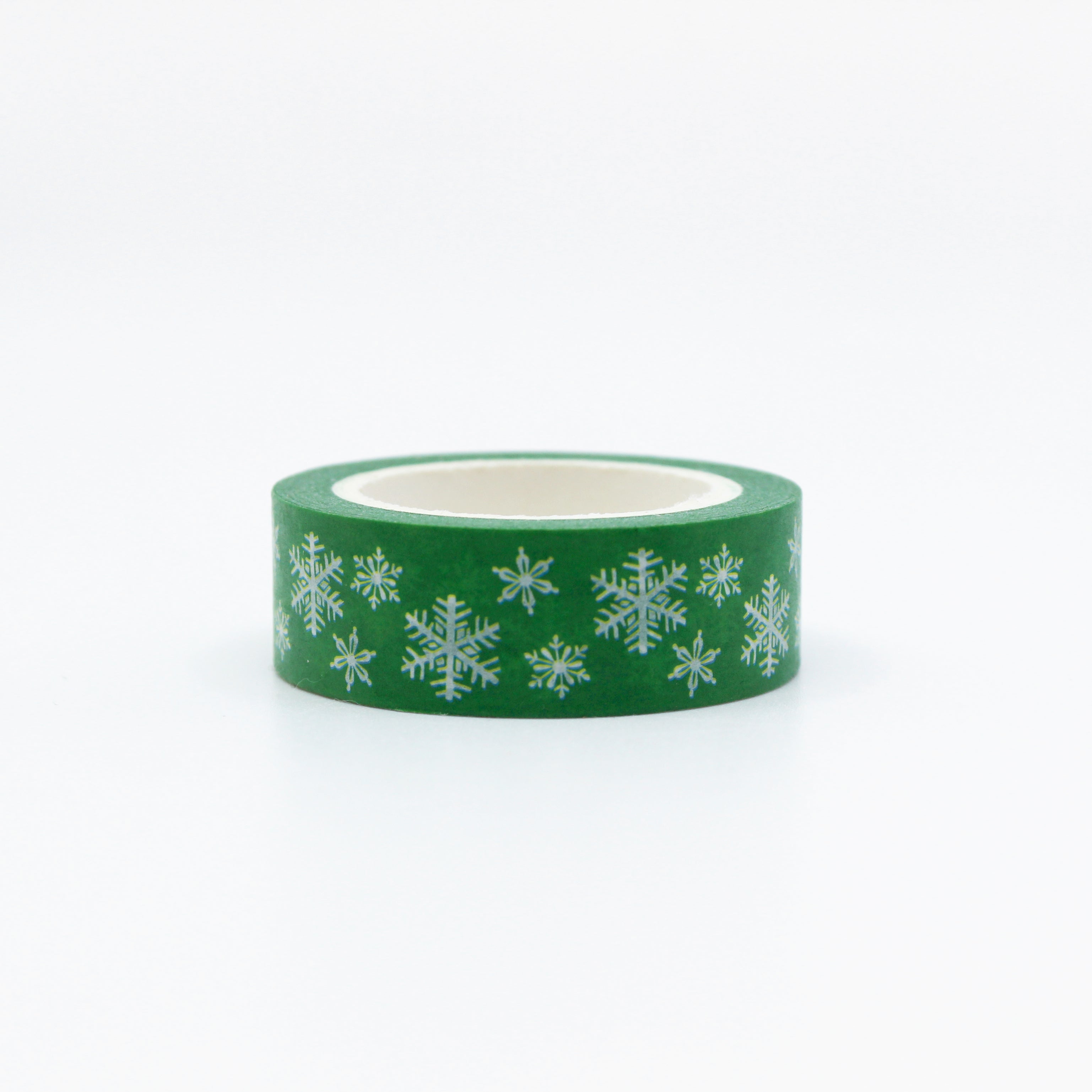 This is a Holiday Christmas green snowflake washi tapes from BBB Supplies Craft Shop