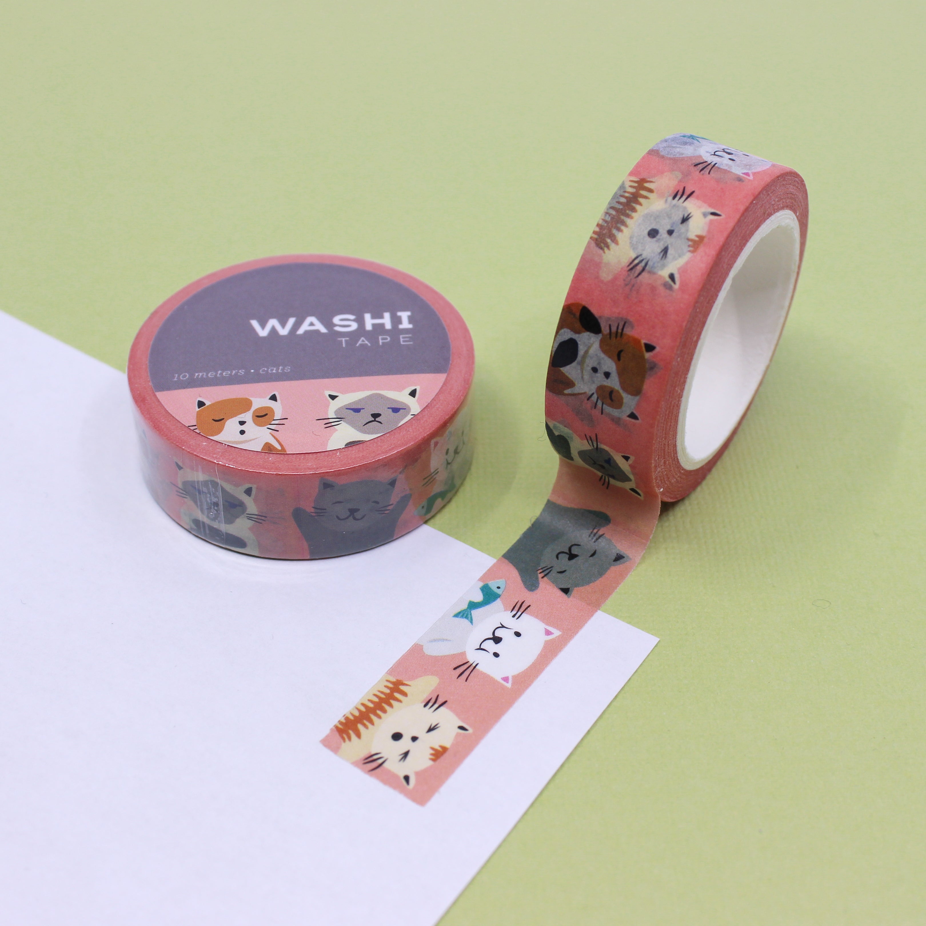 Cat Washi Tape, Black Cat Washi Tape, Kitten Washi Tape, Washi Tape, Cat  footprints washi tape, Cute washit ape