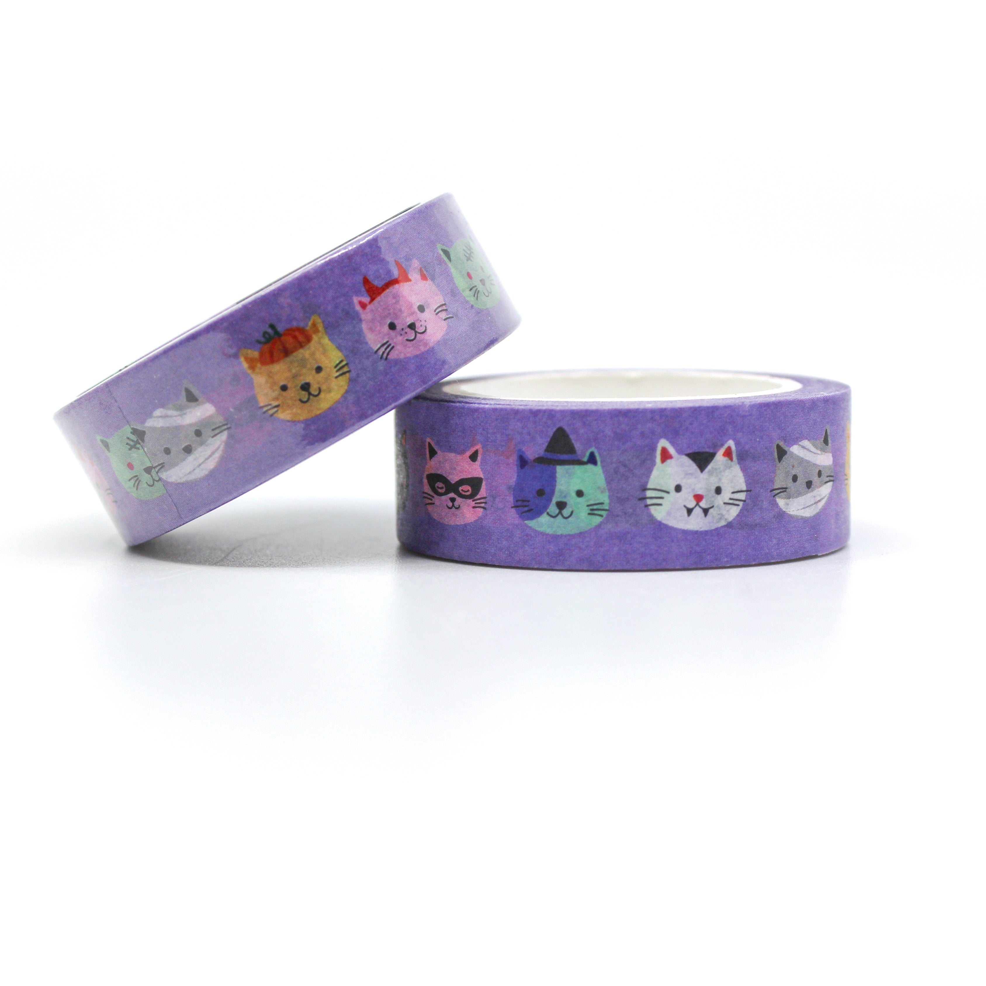 This is a roll of different face of cats washi tapes from BBB Supplies Craft Shop