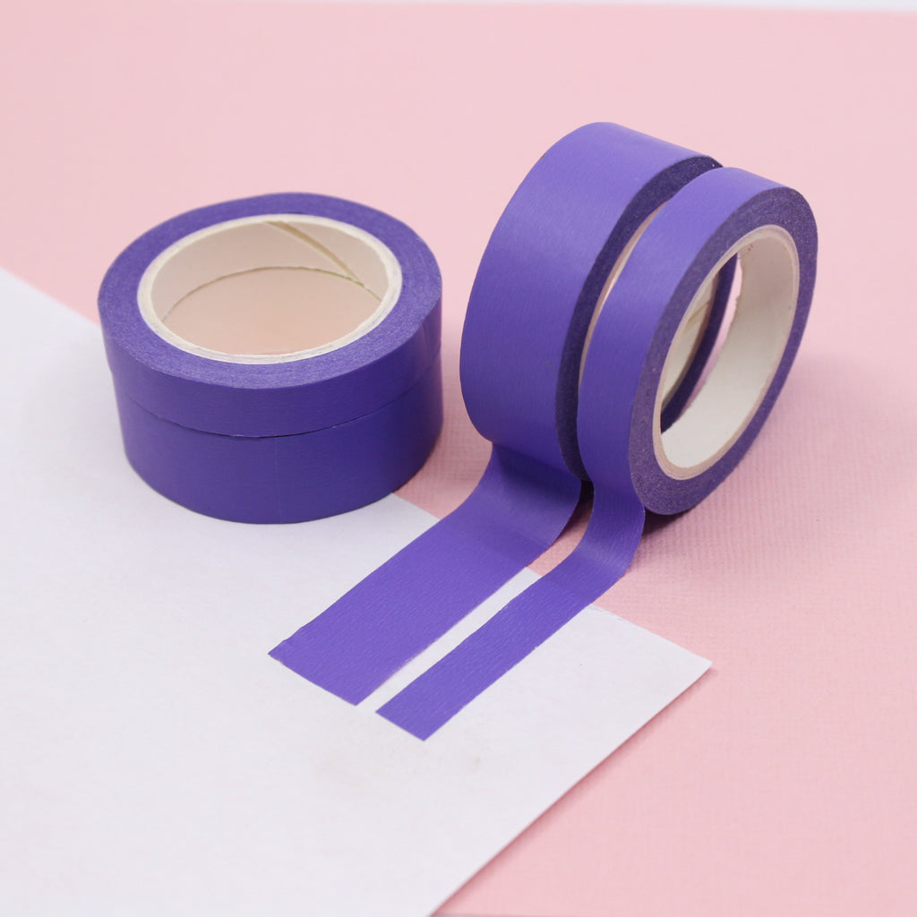 Purple Washi Tape 15mm x 10m Solid Colour