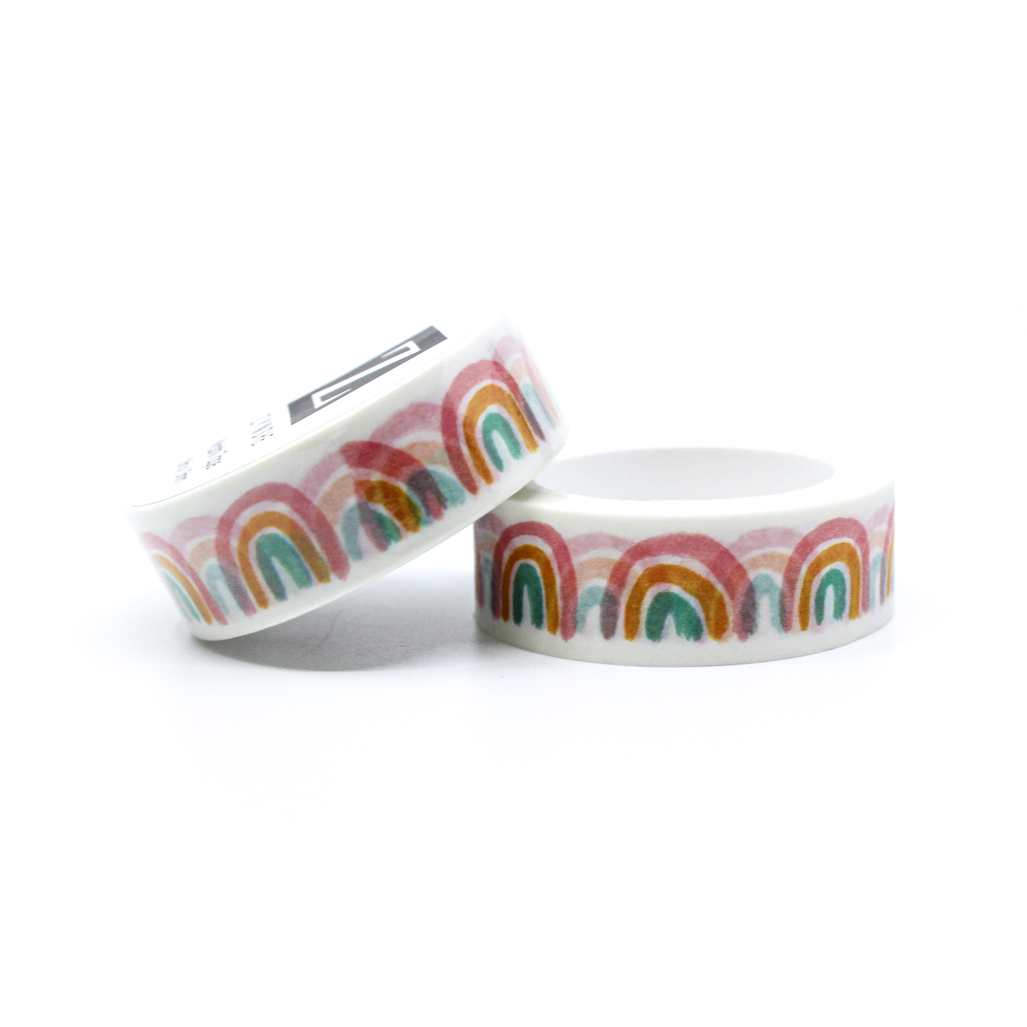 Rainbow stripe washi tape - rainbow tape - masking tape - planner tape -  rainbow stationery - bright tape - paper tape - colour