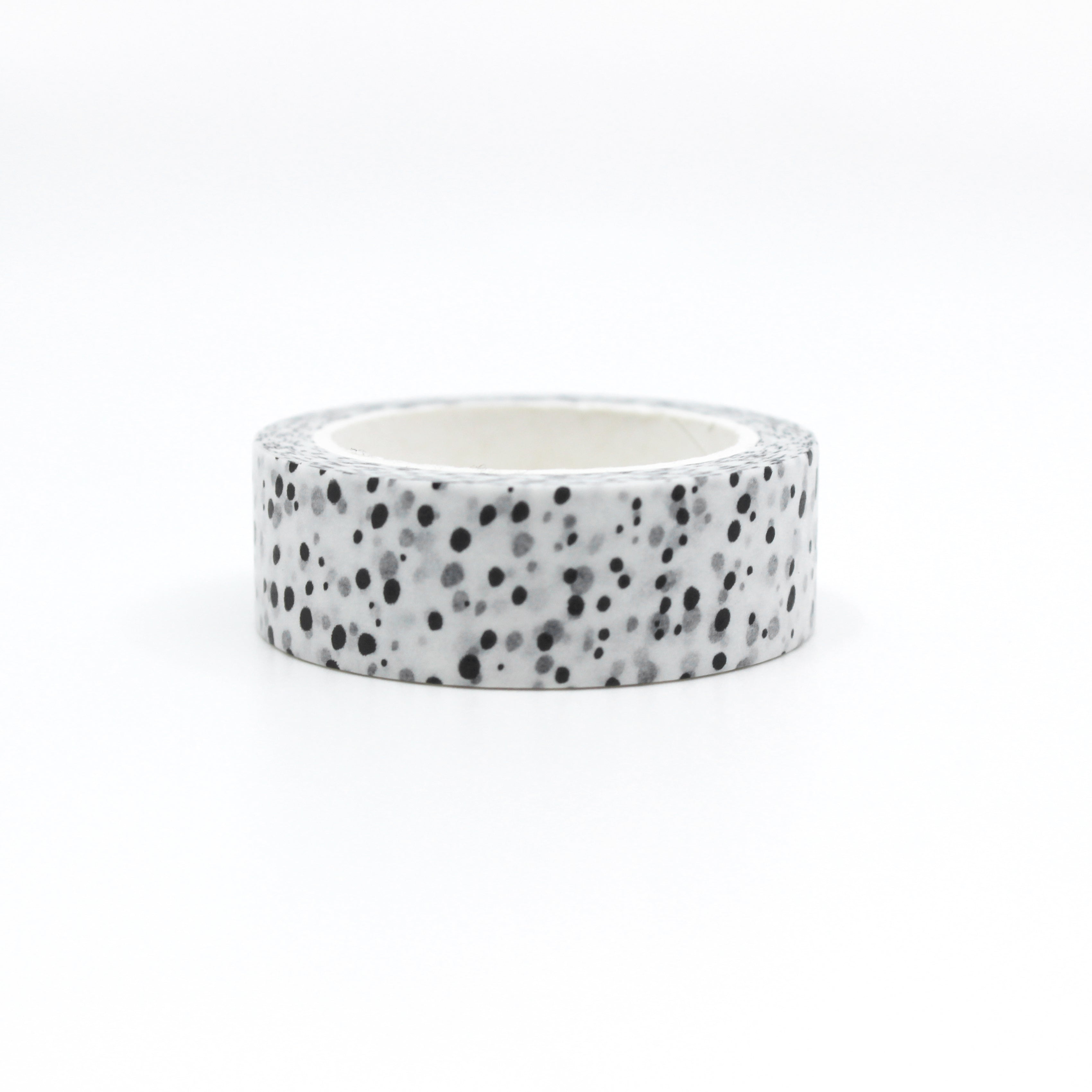 This is a tiny random dots black and white washi tape from BBB Supplies Craft Shop