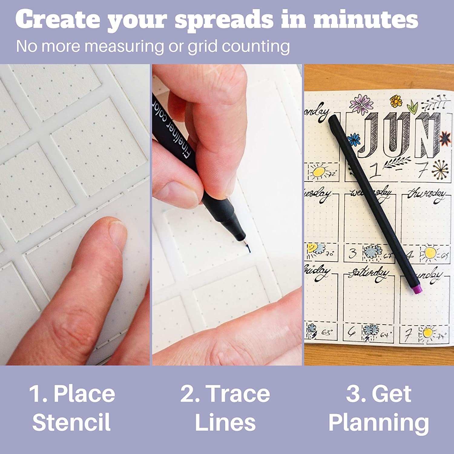 This is a photo of our easy to use Journaling Stencils sold at BBB Supplies.