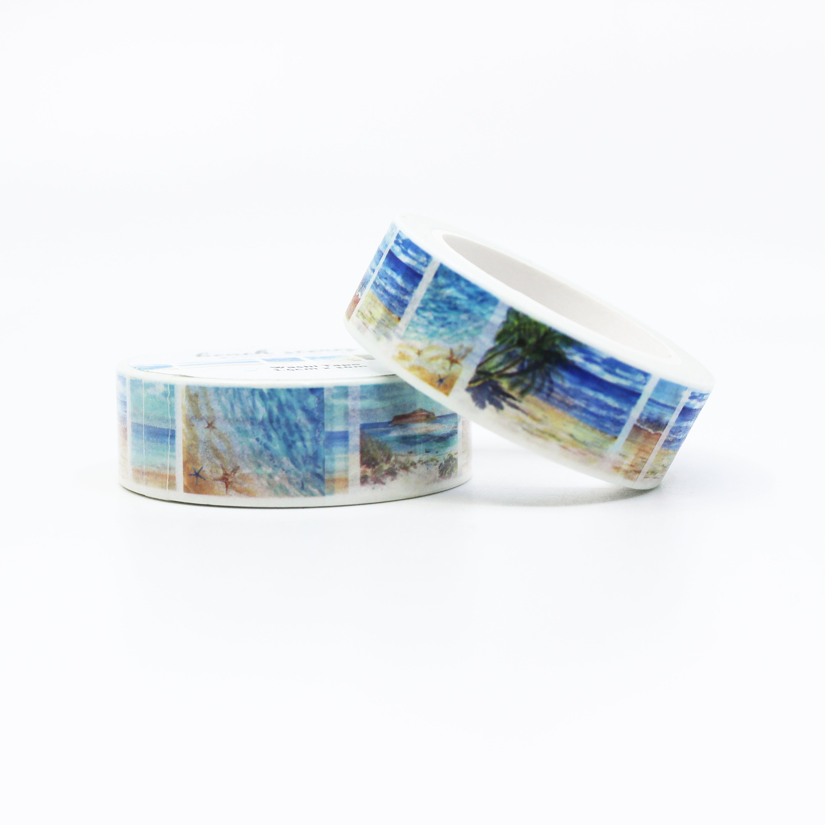 This is a scenery of beach themed view of washi tapes from BBB Supplies Craft Shop