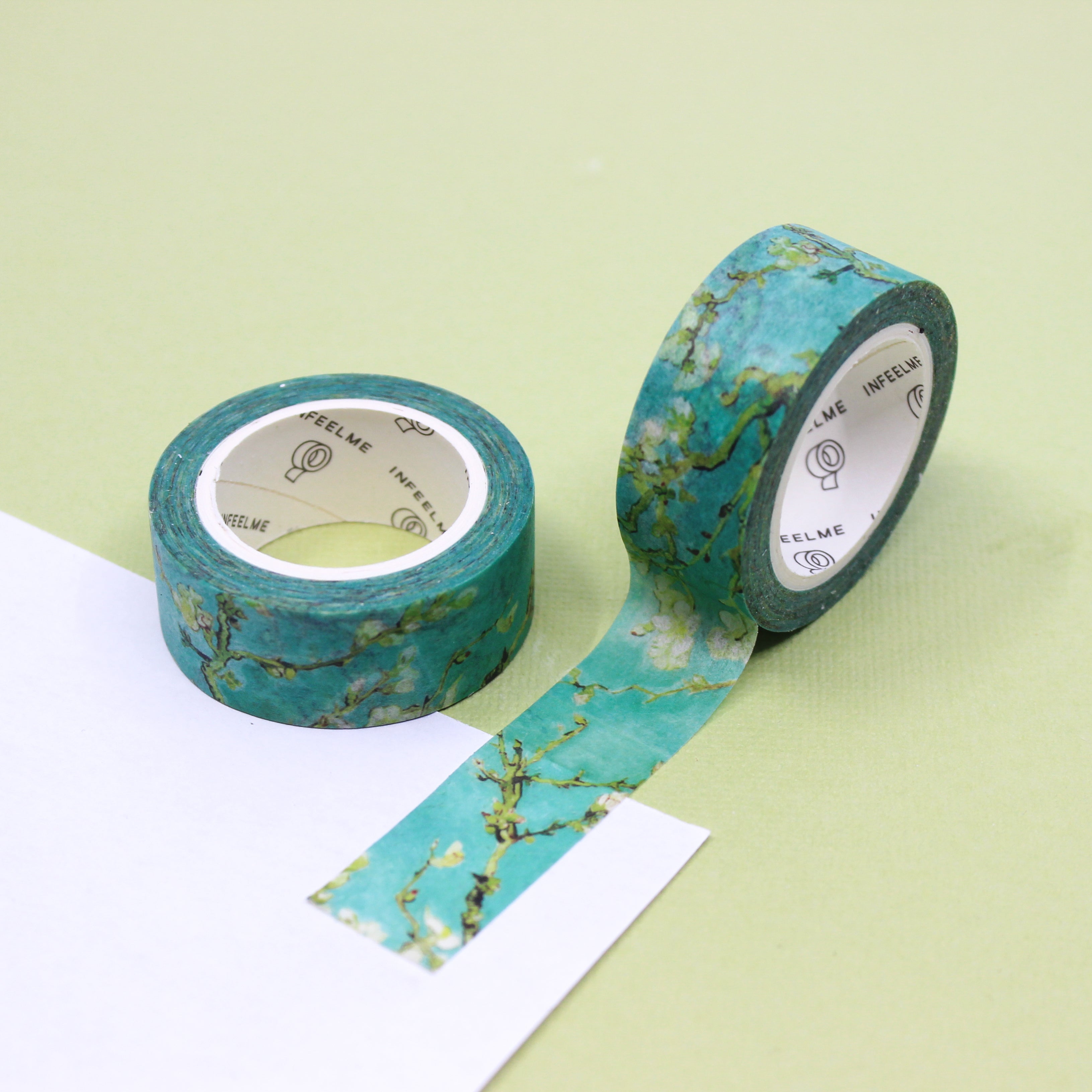 This pretty blue cherry Blossom floral tape is a vibrant floral pattern that is perfect for your BUJO and craft projects. Spring is in the air with this gorgeous tape. This tape is reminiscent of Van Gogh's Cherry Blossoms.