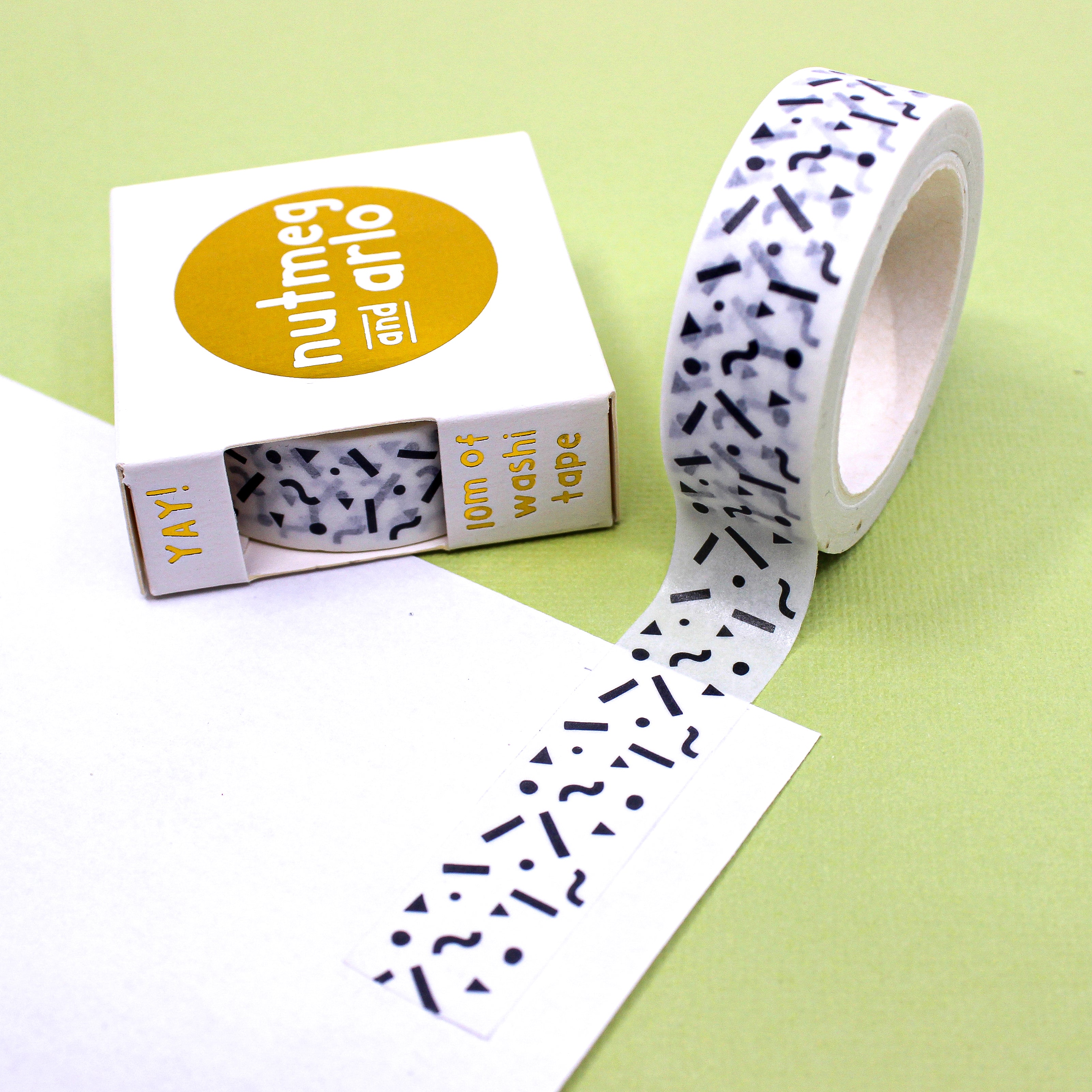 Black Confetti Washi, Planner and Journaling Tapes