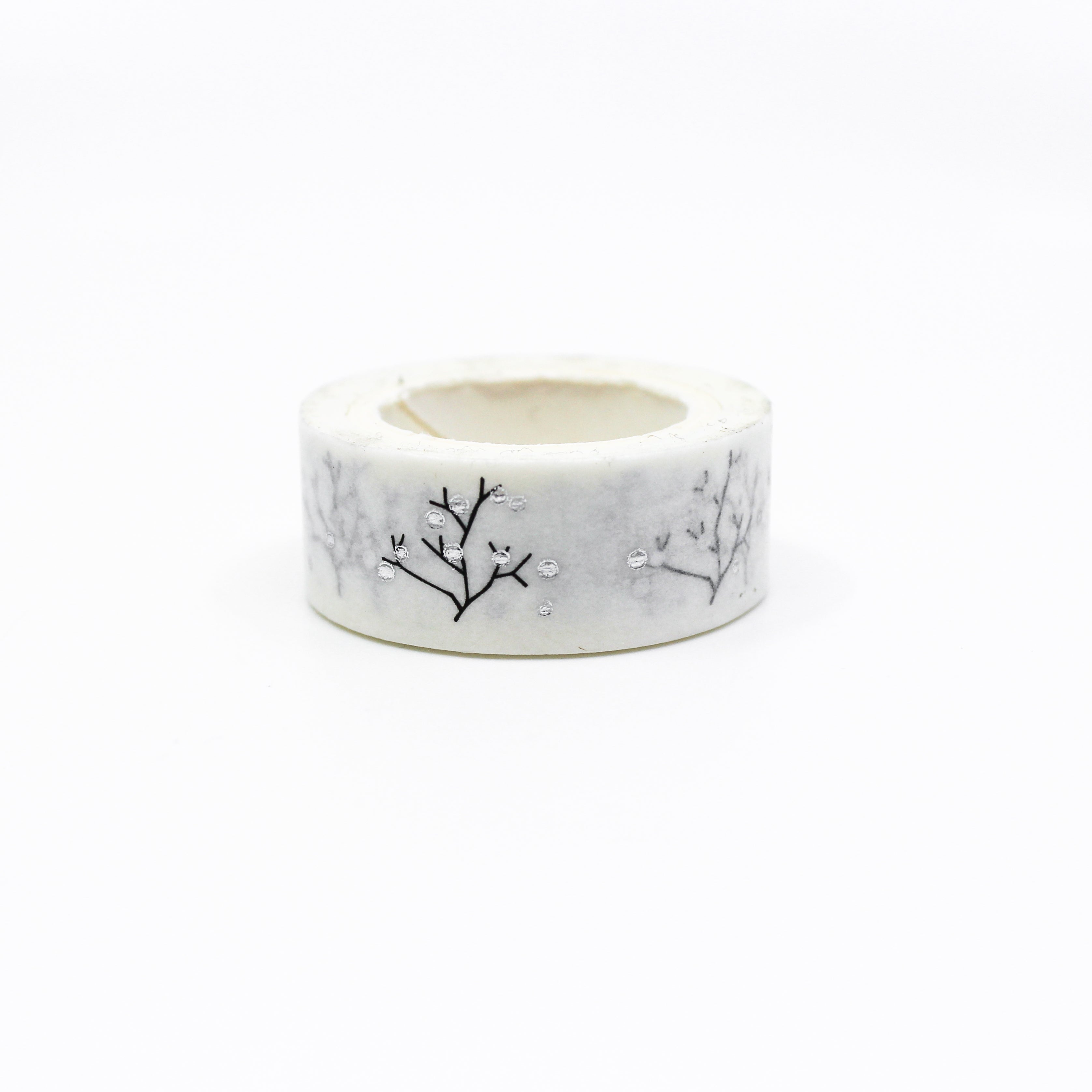 This is a cute black sprig with silver foil leaf washi tapes from BBB Supplies Craft Shop