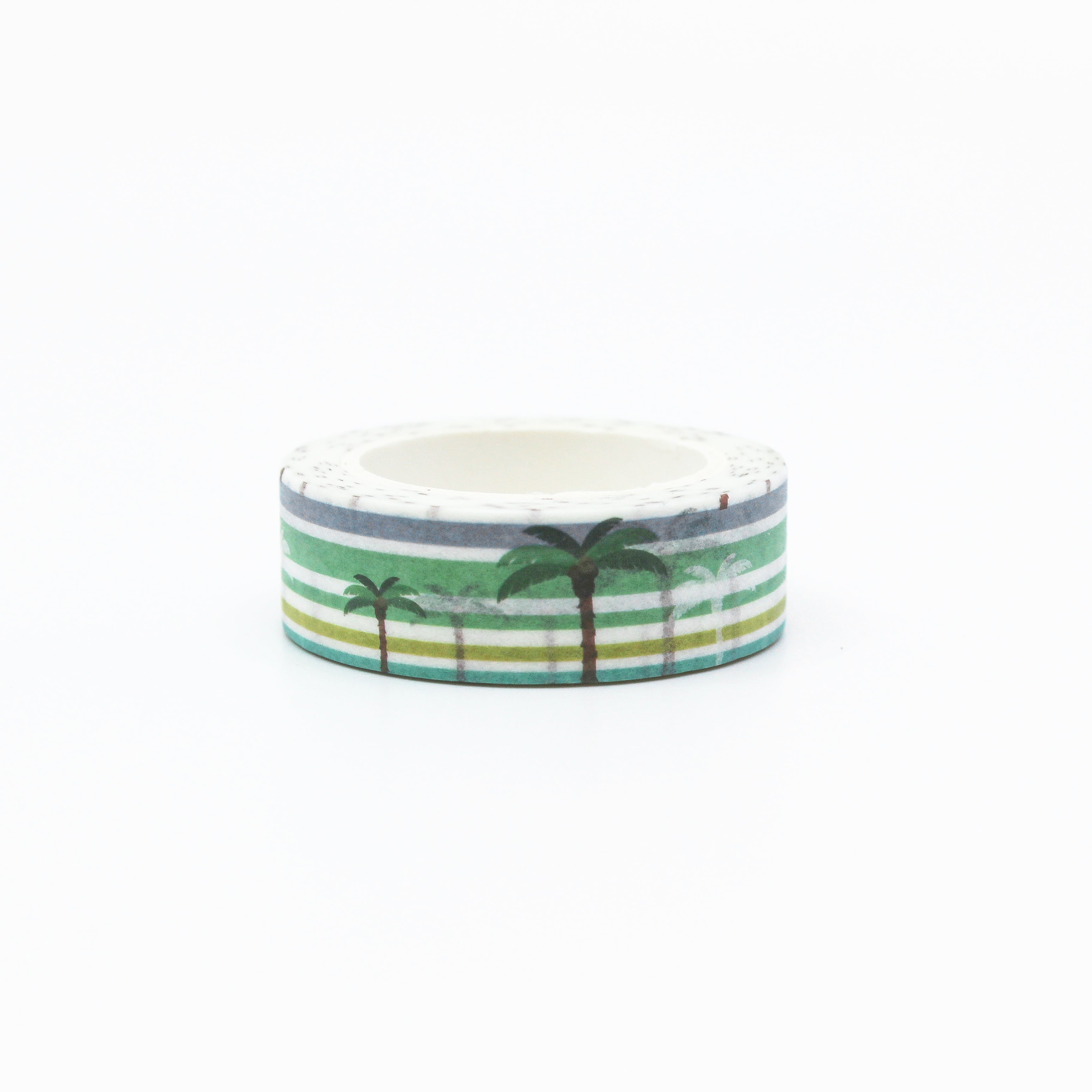 This is a green palm tree washi tape from BBB Supplies Craft Shop