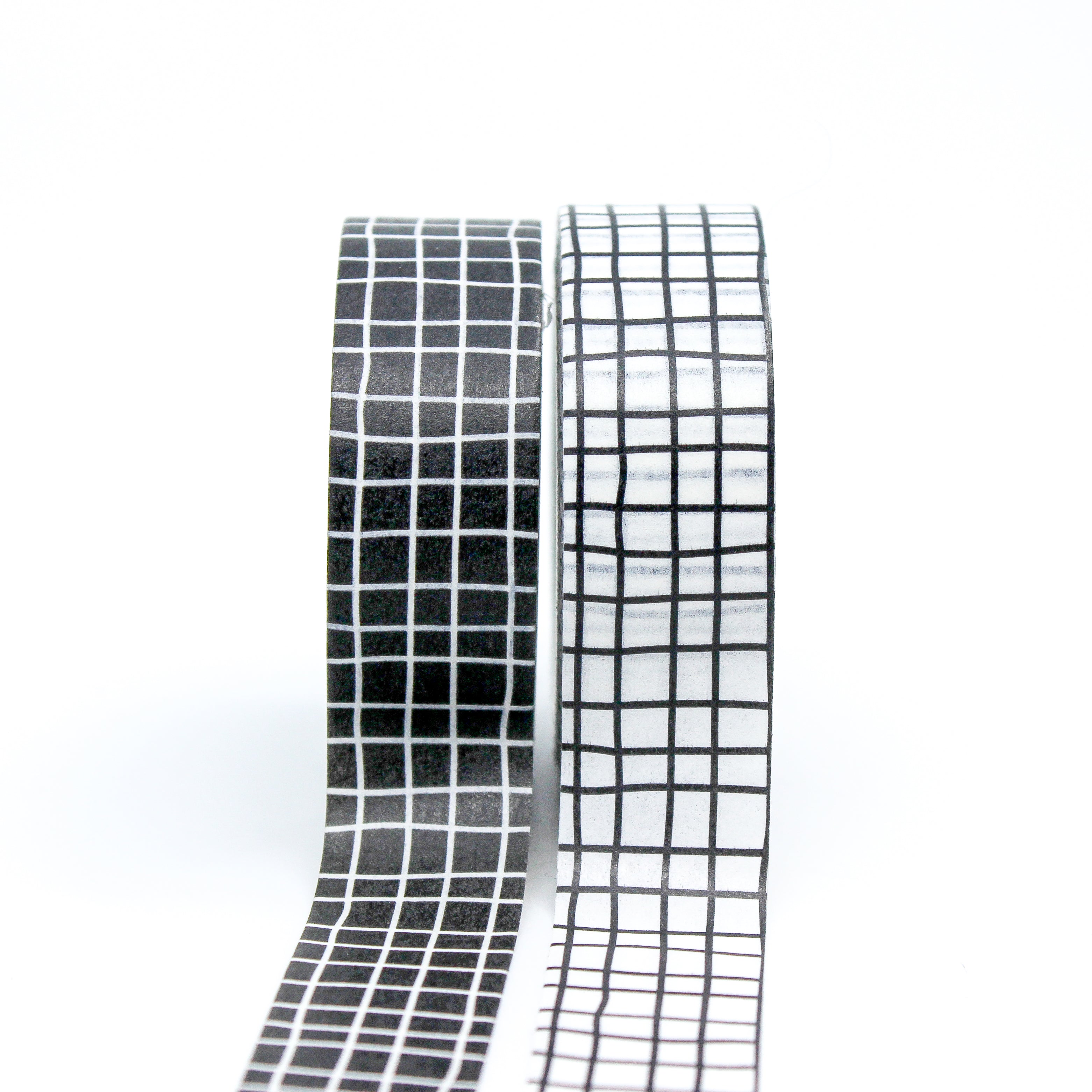 1set/2pcs Simple Plaid Designed Washi Tape For Journaling